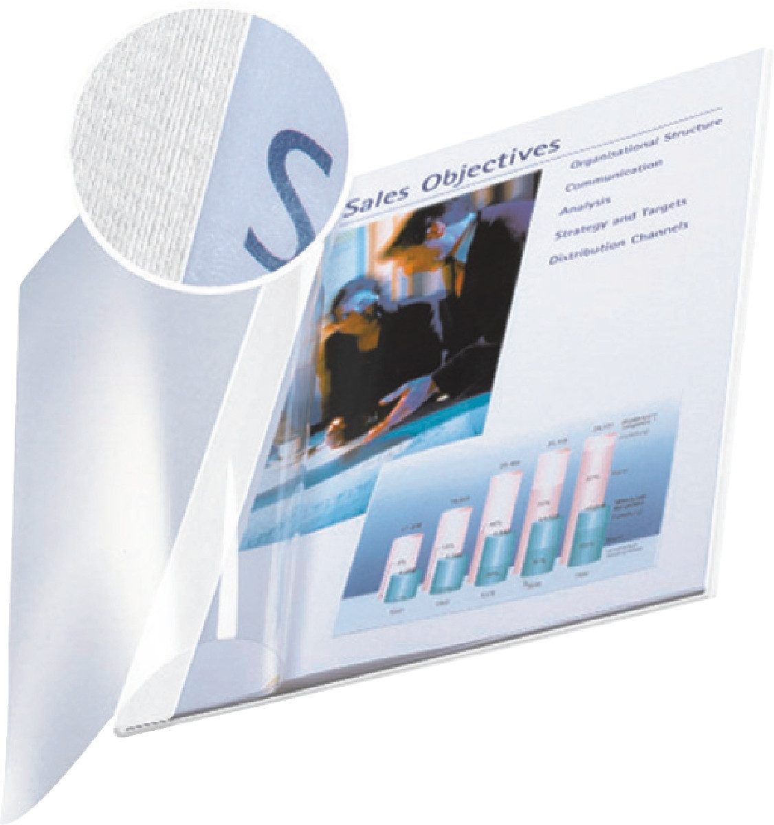 LEITZ Thermo-Bindemappe Buchbindemappe impressBind Soft Cover 7,0mm weiß VE=10 Stück, (