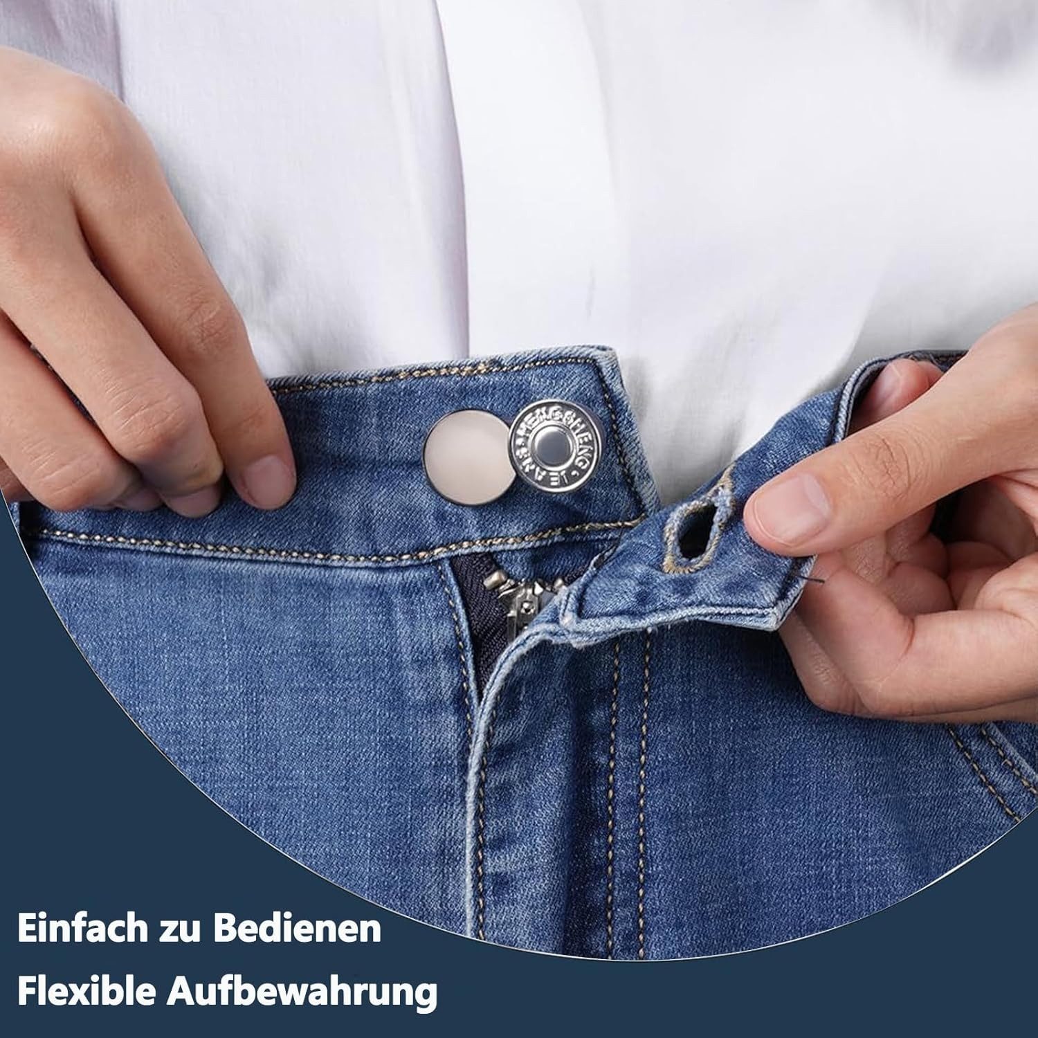 FELIXLEO Manschettenknöpfe Hosenbunderweiterung Knopf, 6 Stück günstig online kaufen