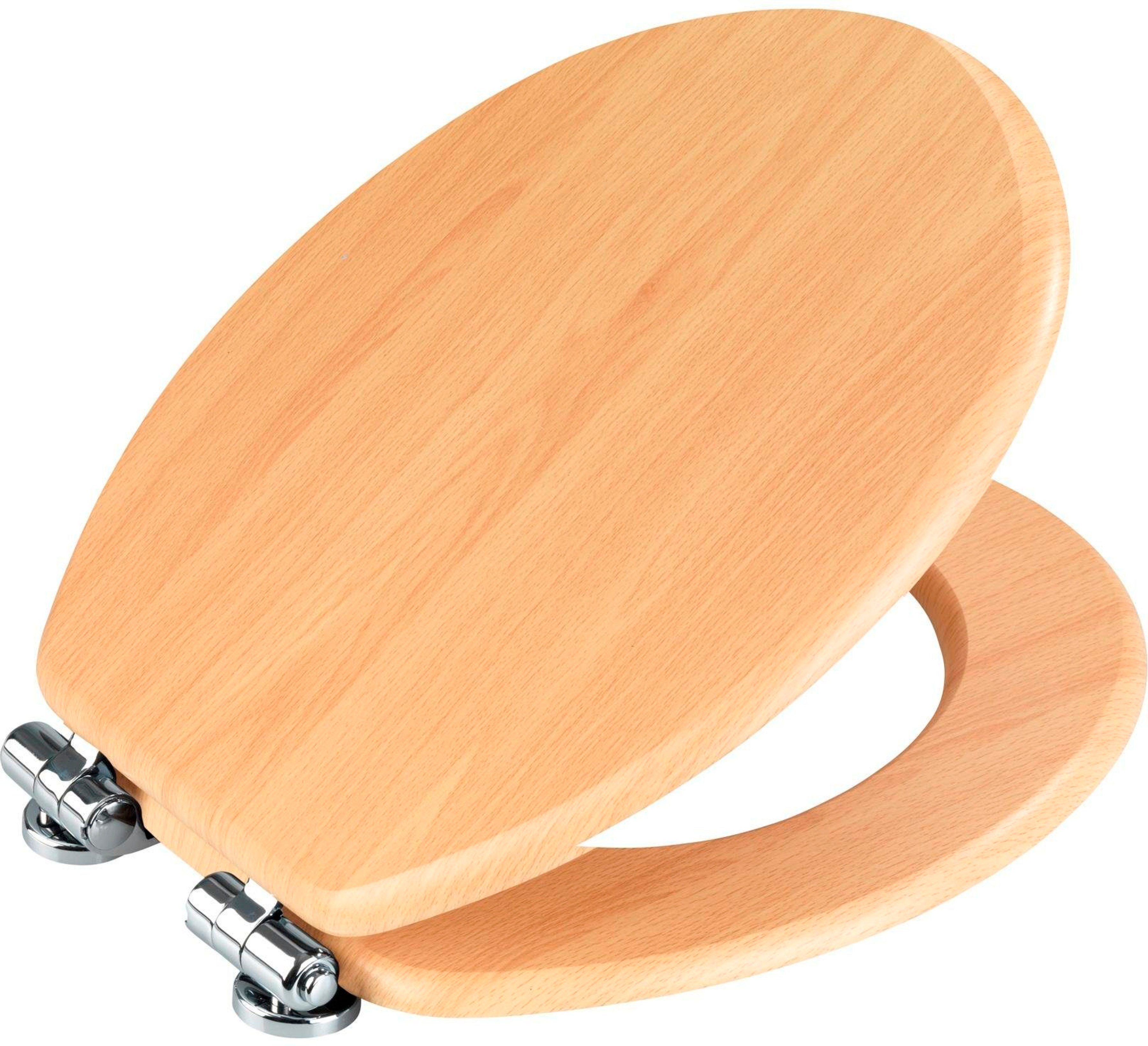 WENKO WC-Sitz Buche Natur günstig online kaufen