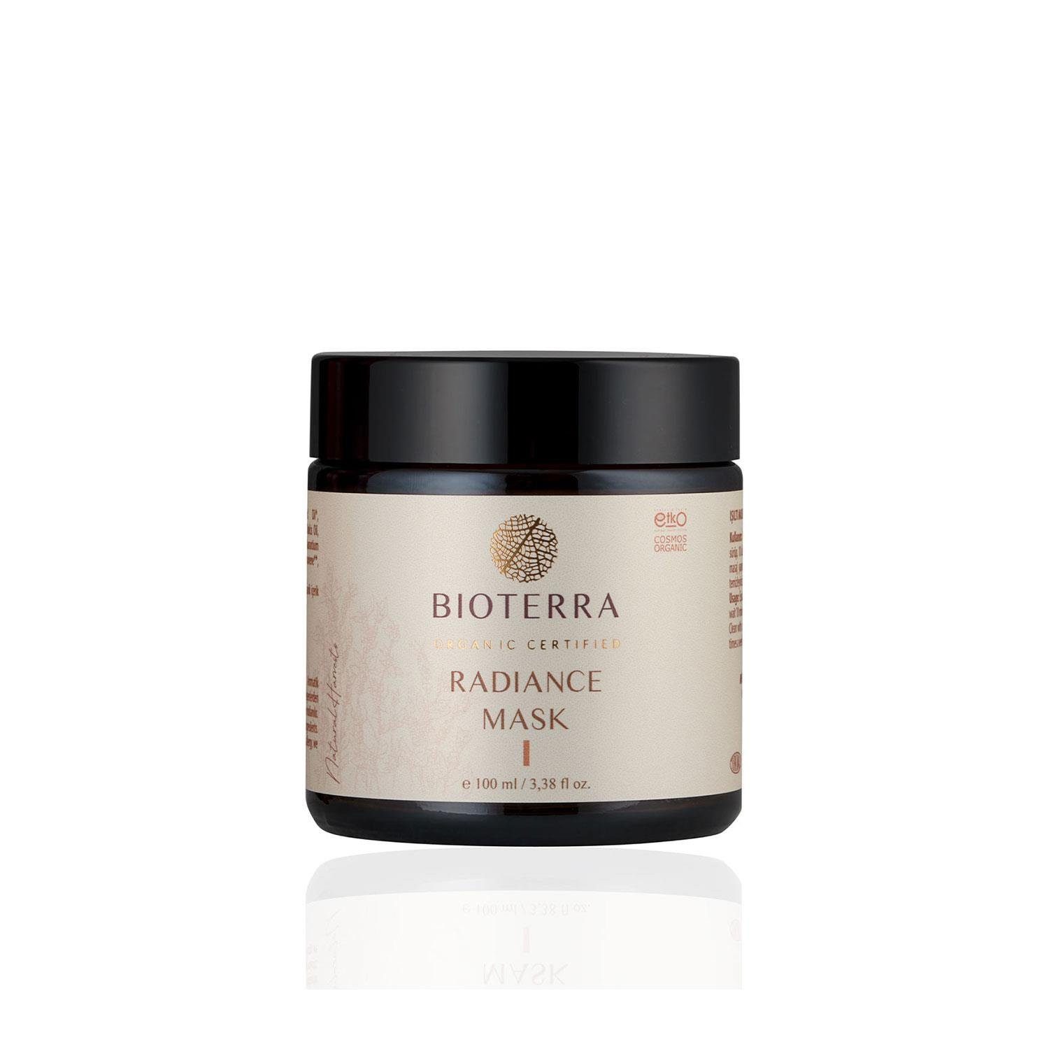 BIOTERRA Gesichtsmaske Bio Glanzmaske 100ml schützt die Haut schenkt einen schönen Glow 1-tlg., 100ml antibakteriell straffend regenerierend Kollagenproduktion mehr