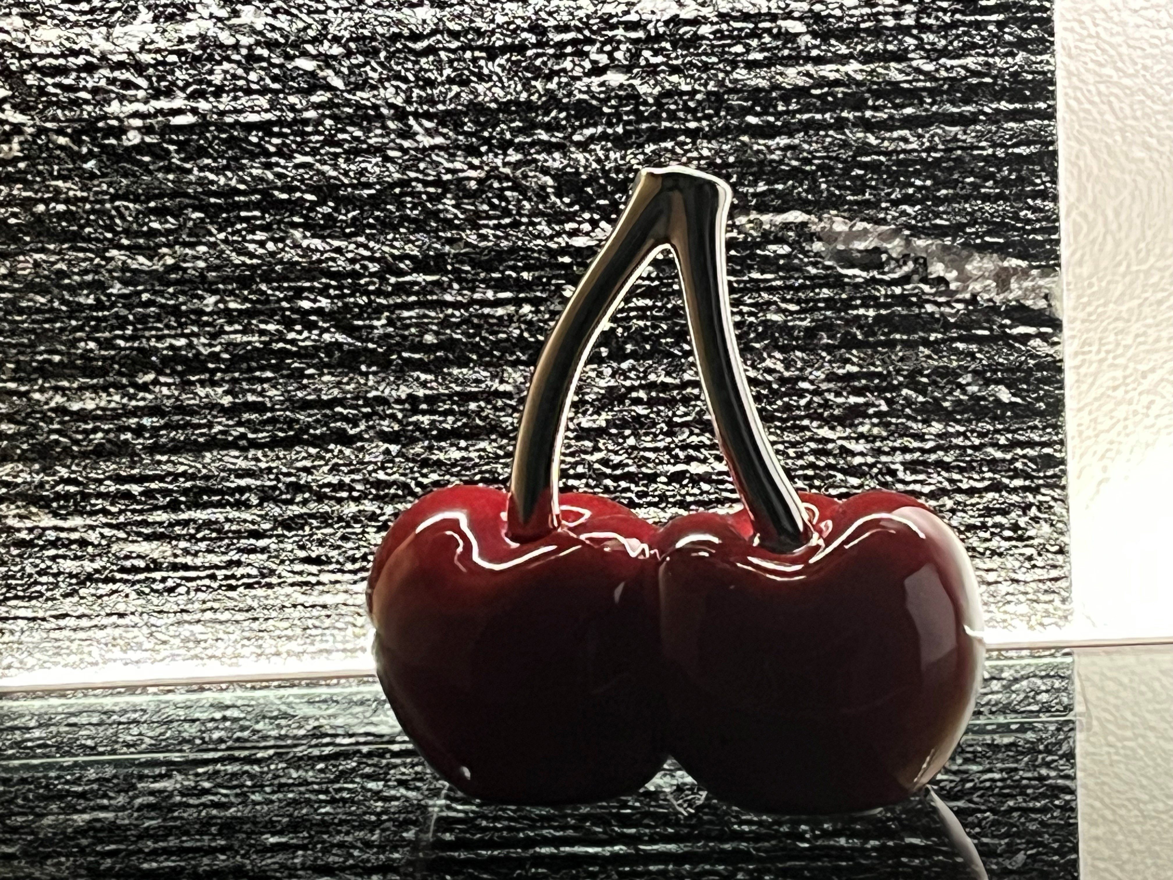 GILDE Dekofigur "Double Gilde, aus rot/silber glasiert Cherry" Keramik 36439