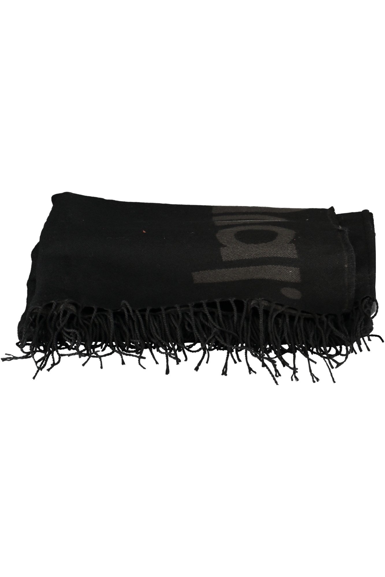 Desigual Strickpullover Stilvoller Damenponcho in Schwarz mit kontrastierenden Details