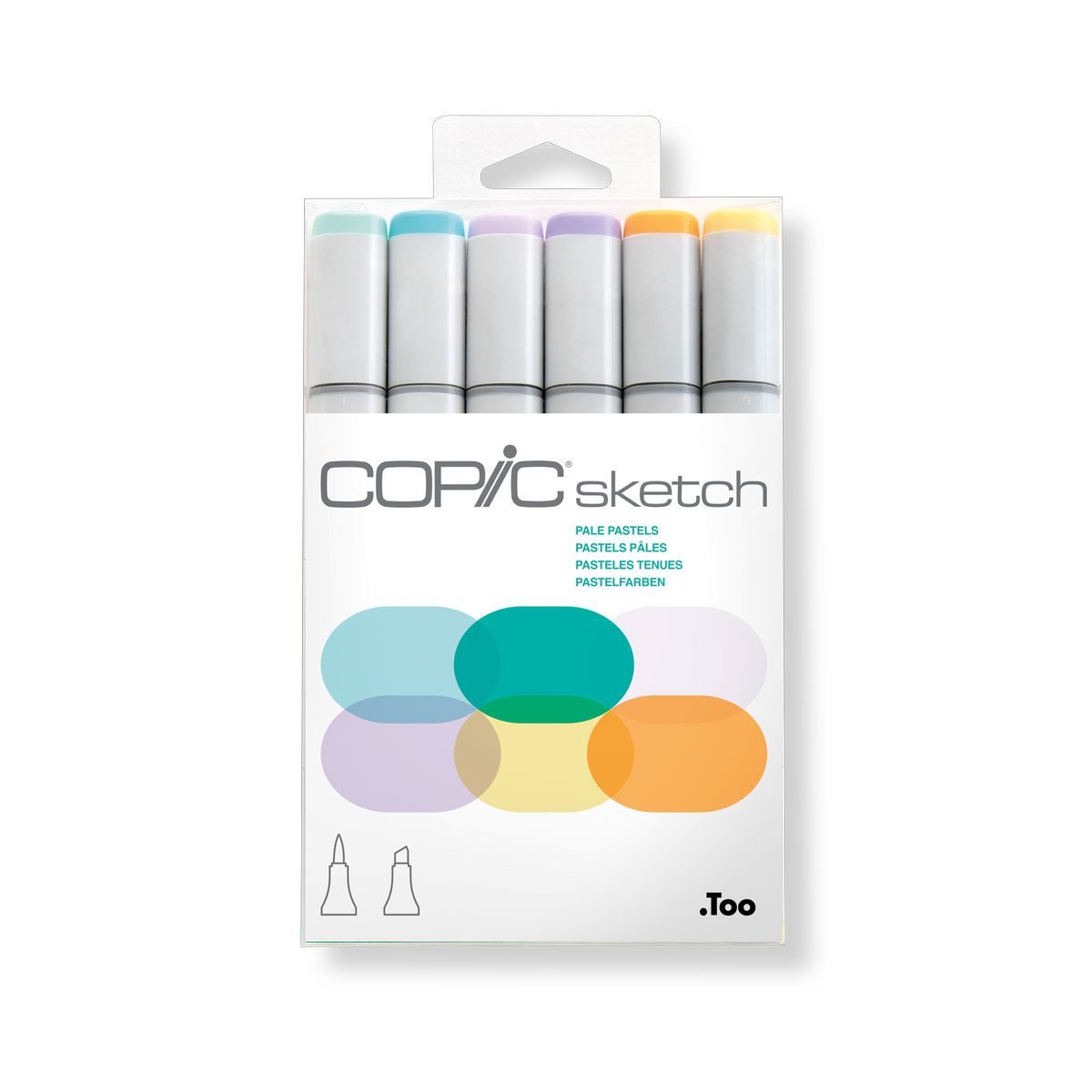 COPIC Copic Marker Copic Pinselmarker Set Sketch Pale Pastels pale pastels 6 Stück