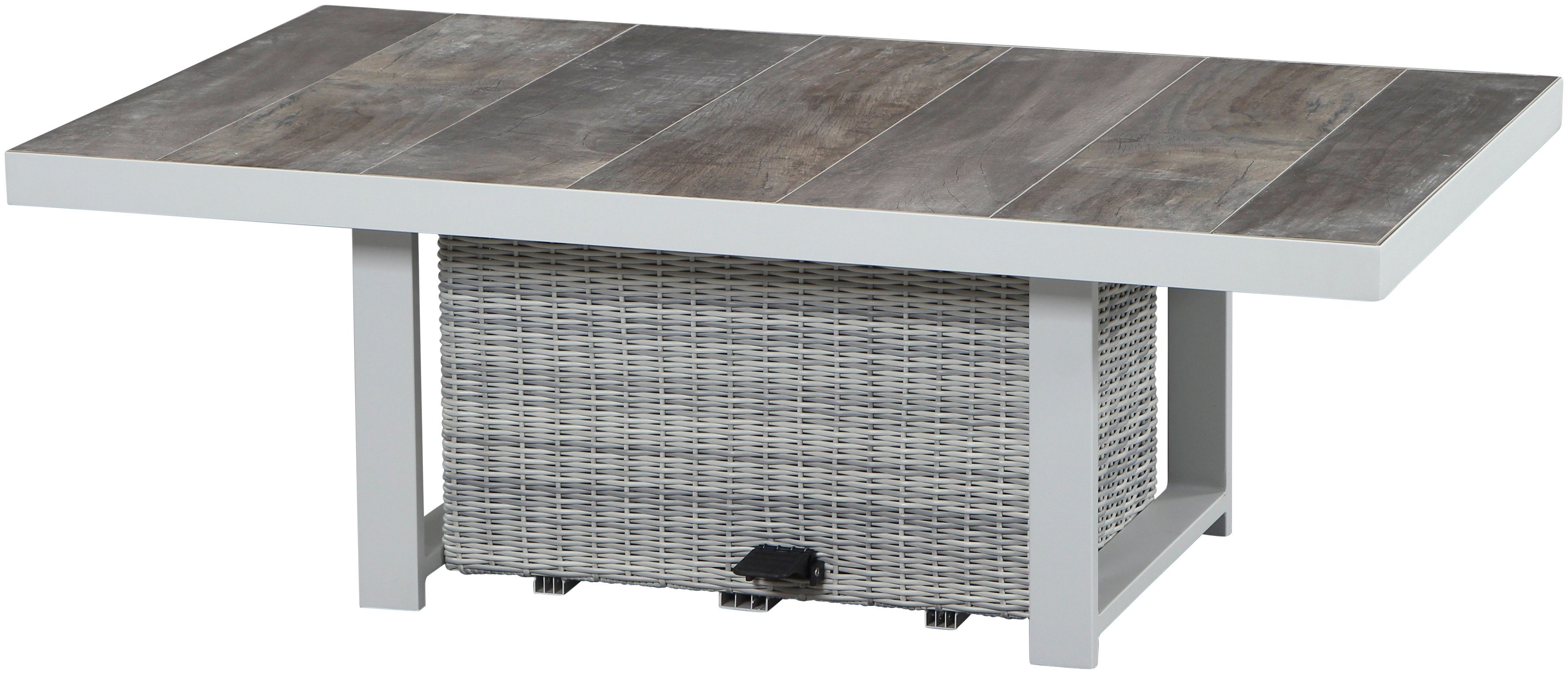 SIENA GARDEN Loungetisch »Corido«, Alu/Kunststoff, höhenverstellbar