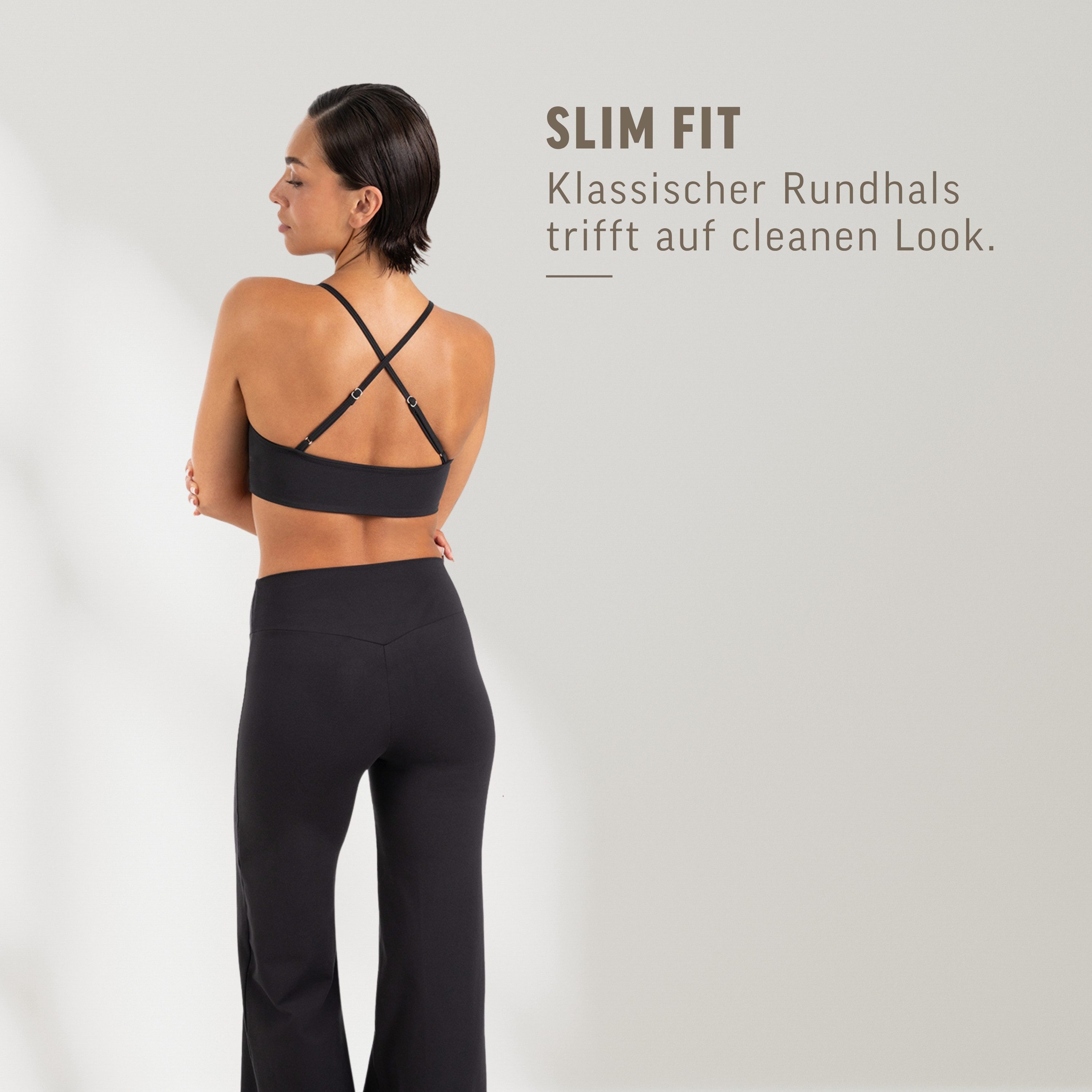 Smilodox Sport-BH Suvi Damen, Bustier, Slim Fit, Fitness Top, Performance Rundhals, Stretch Support, Performance Material, Gym, Yoga