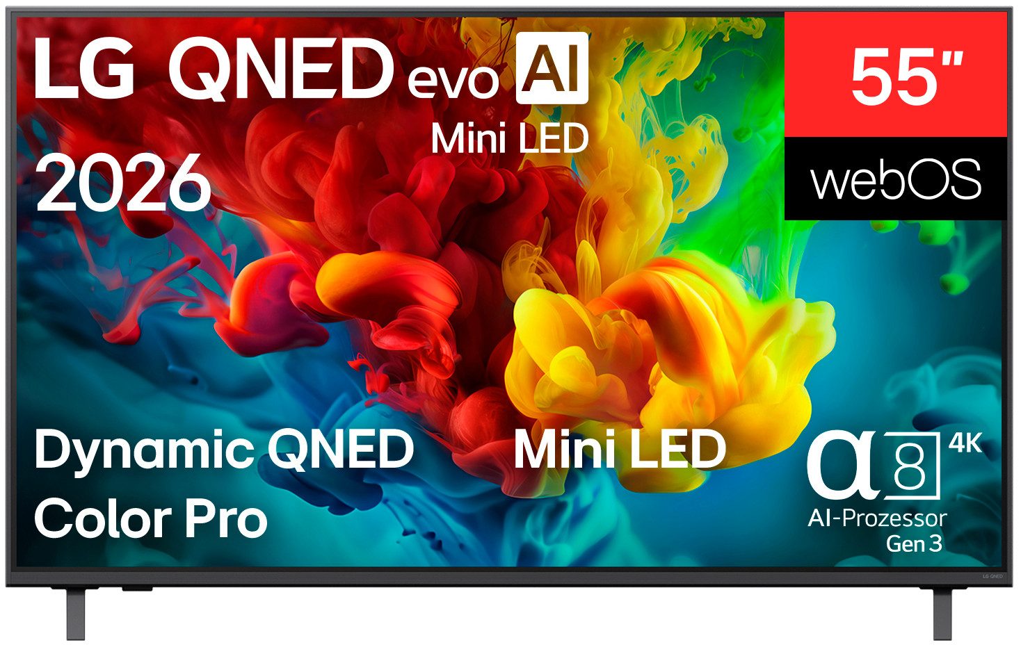 LG 55QNED82B6B QNED-Fernseher (139 cm/55 Zoll, 4K Ultra HD, Smart-TV)