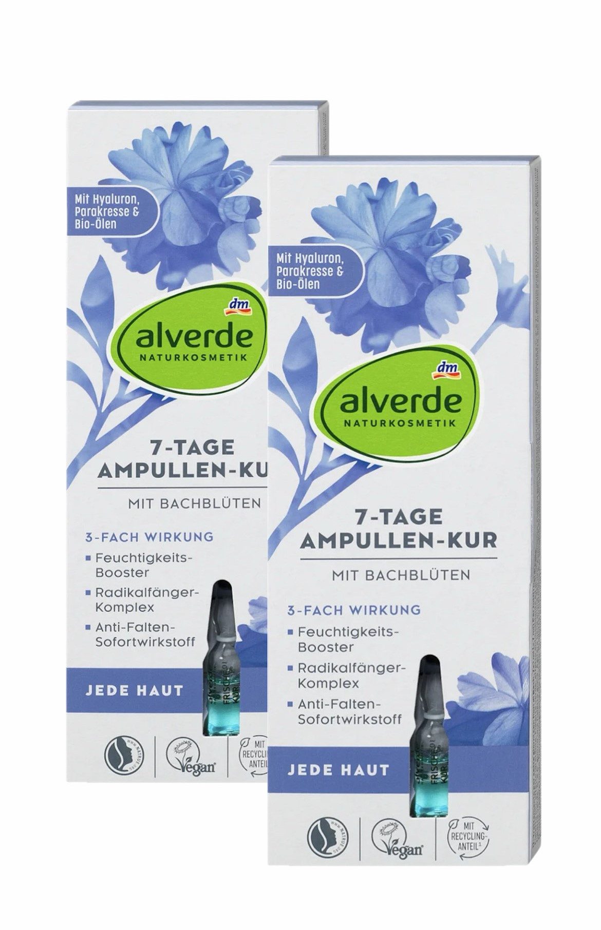dm-drogerie markt GmbH & Co. KG Gesichtsserum 7 Tage Ampullenkur - Bachblüten - alverde Naturkosmetik 2 x 7ml, Serum & Kur, alverde Naturkosmetik