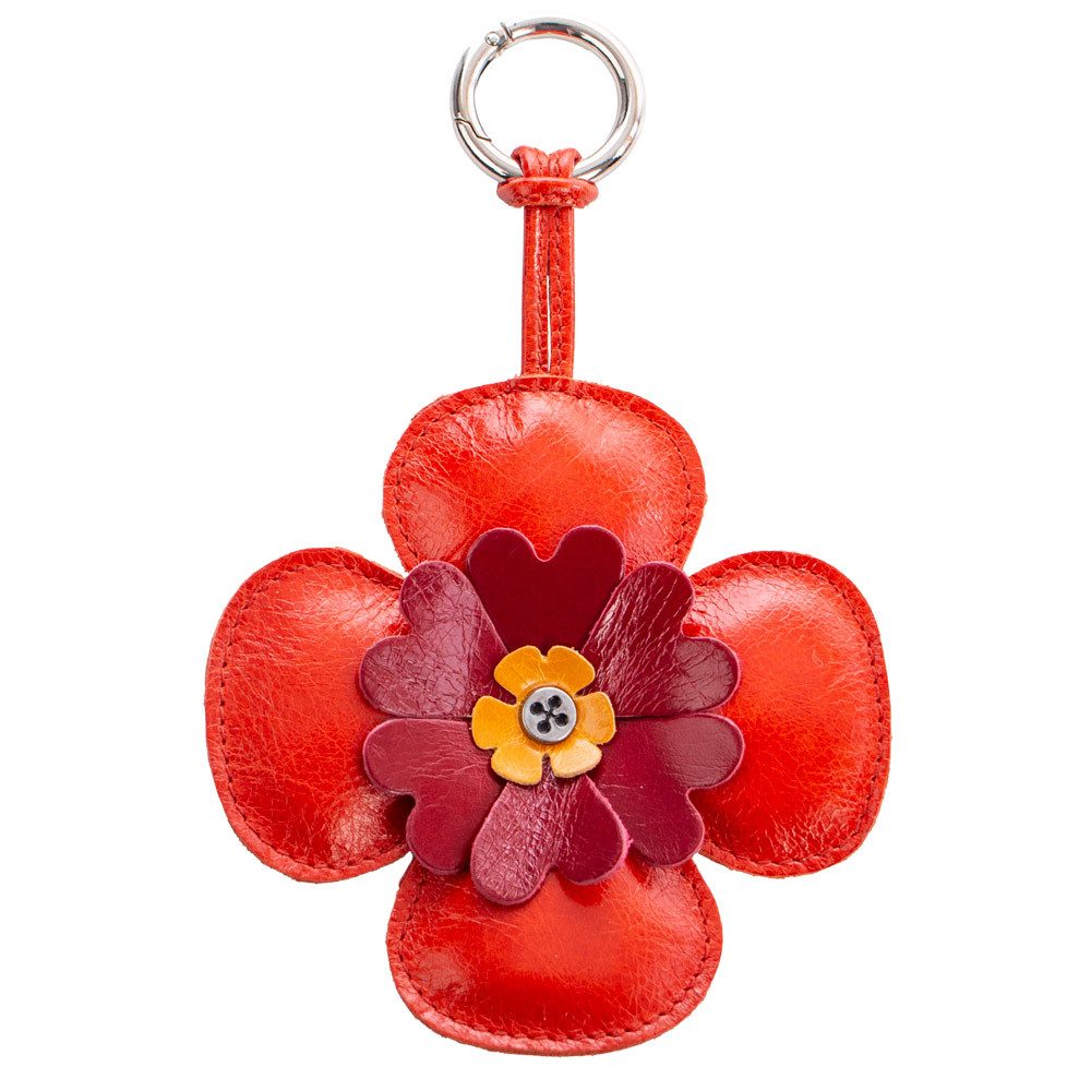 VOLKER LANG Taschenanhänger CHARM Flower, CH4 - Oberfläche: Vintage - Farbe: