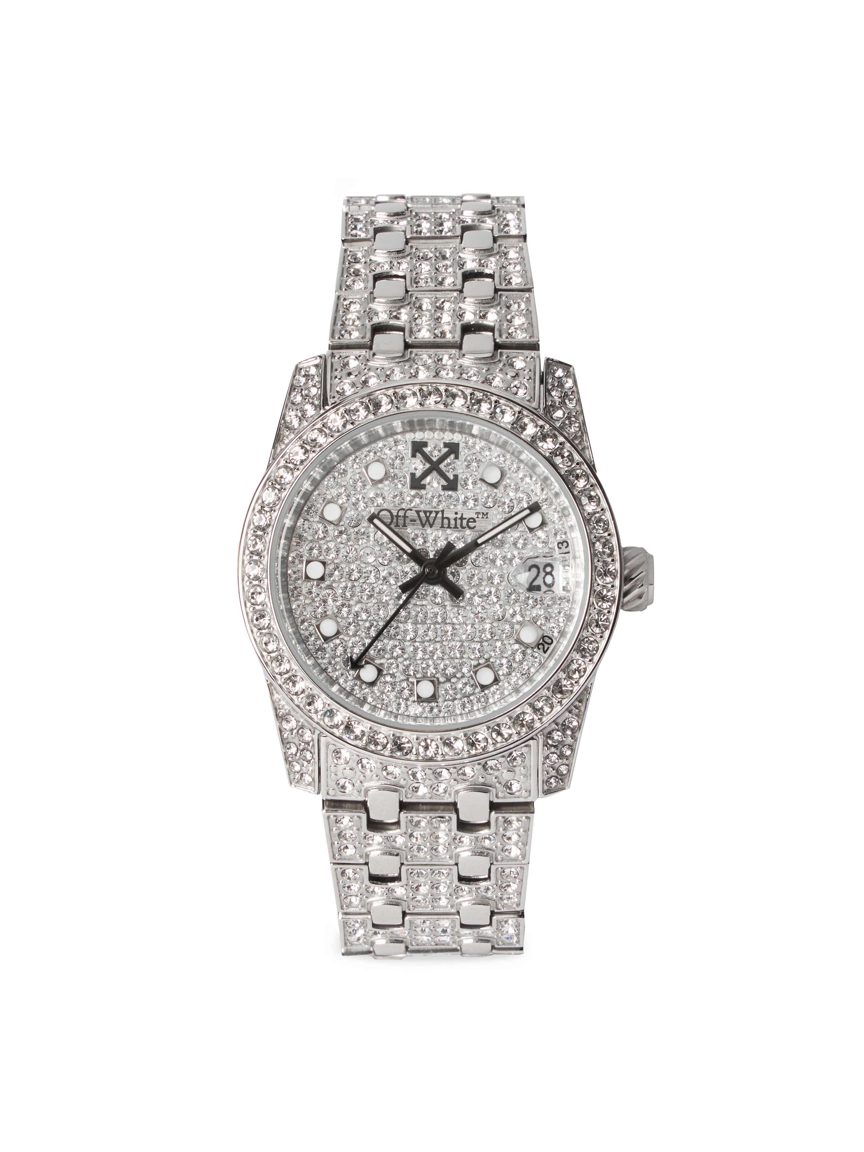 OFF-WHITE Quarzuhr DISCREET OW1L037M0015, Armbanduhr, Damenuhr, Edelstahlarmband, analog, Tag