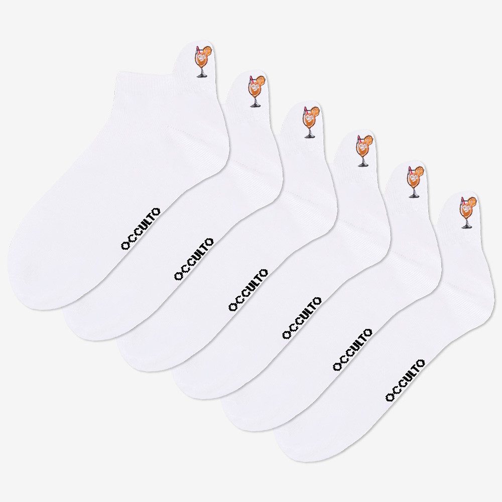 OCCULTO Sneakersocken Damen & Herren Motiv Sneaker Socken 6er Pack (Modell: Luca) (6-Paar)