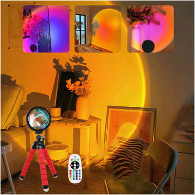 GelldG Projektionslampe Sonnenuntergang-Lampe, Projektor für Heimdekoration, 360 Grad drehbar