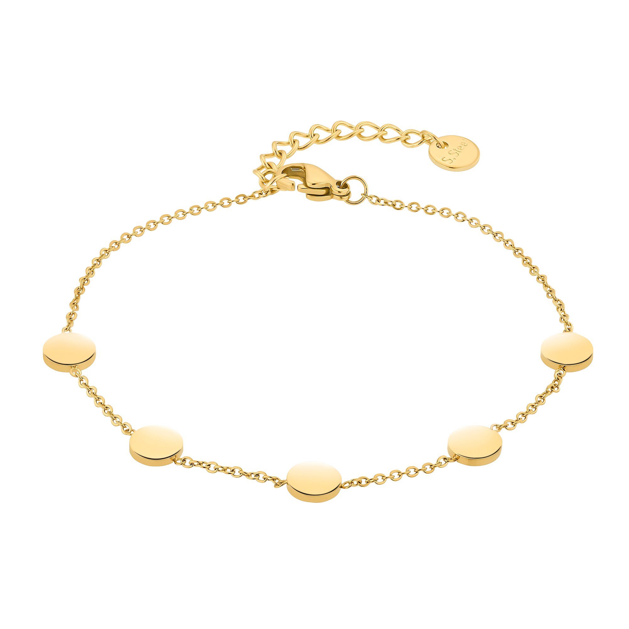 Heideman Armkette inkl. goldfarben für Frauen Kreiselementen Enna poliert Armband (Armband, silberfarben mit Geschenkverpackung),
