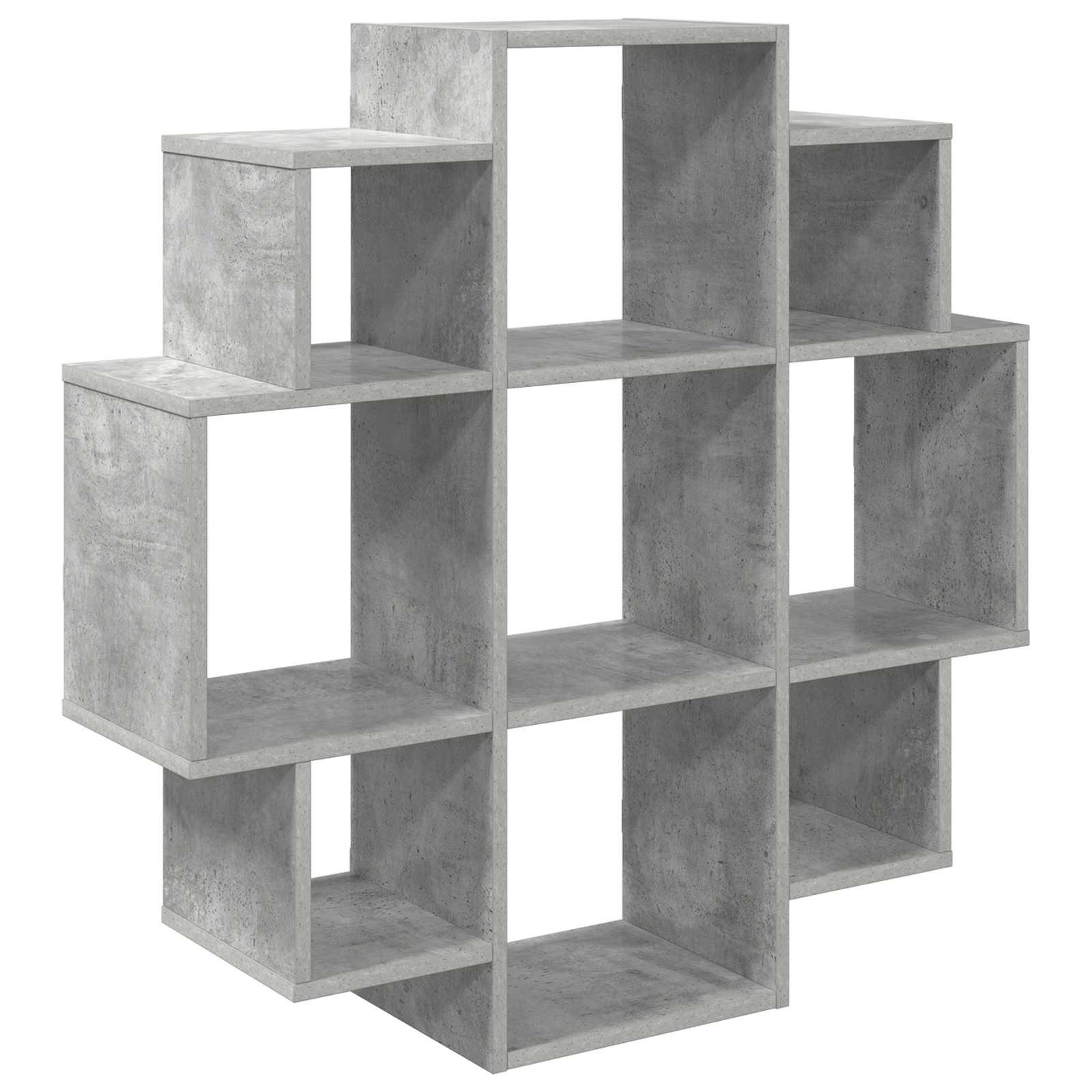 vidaXL Regal Wandregal Betongrau 90 x 25 x 90 cm Holzwerkstoff, 1-tlg.