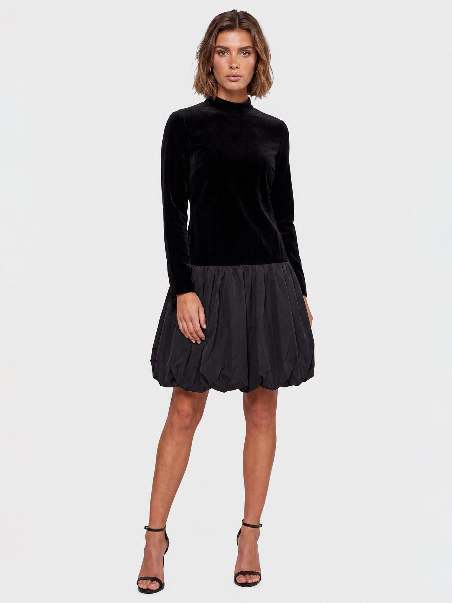 Apart Midikleid mit Ballonrock aus Taft