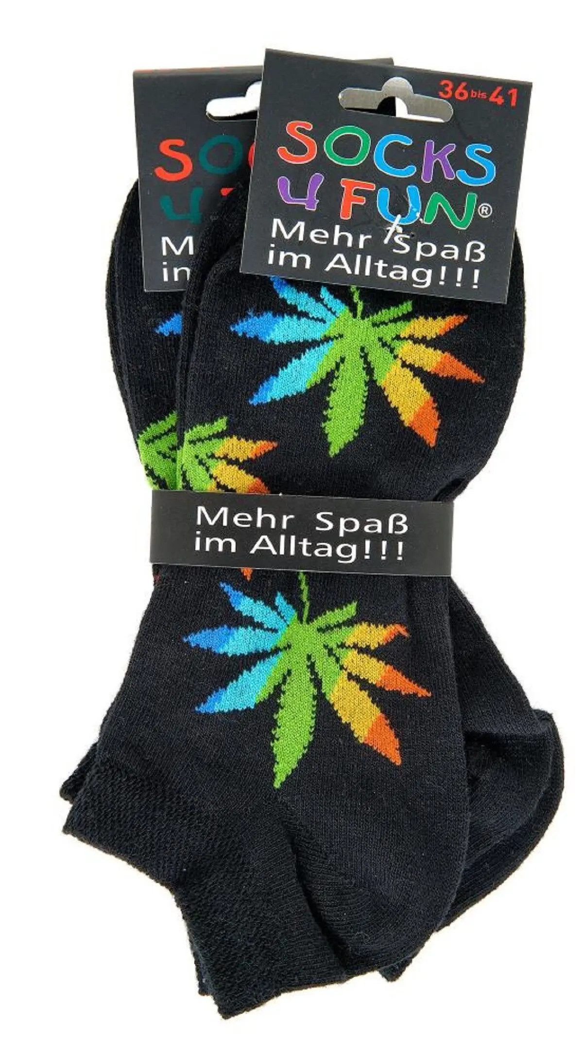 Socks 4 Fun Sneakersocken Hanf Sneaker Socks 4 Fun (2-er Bündel, 2-Paar, 2 Paar) lustiges Design