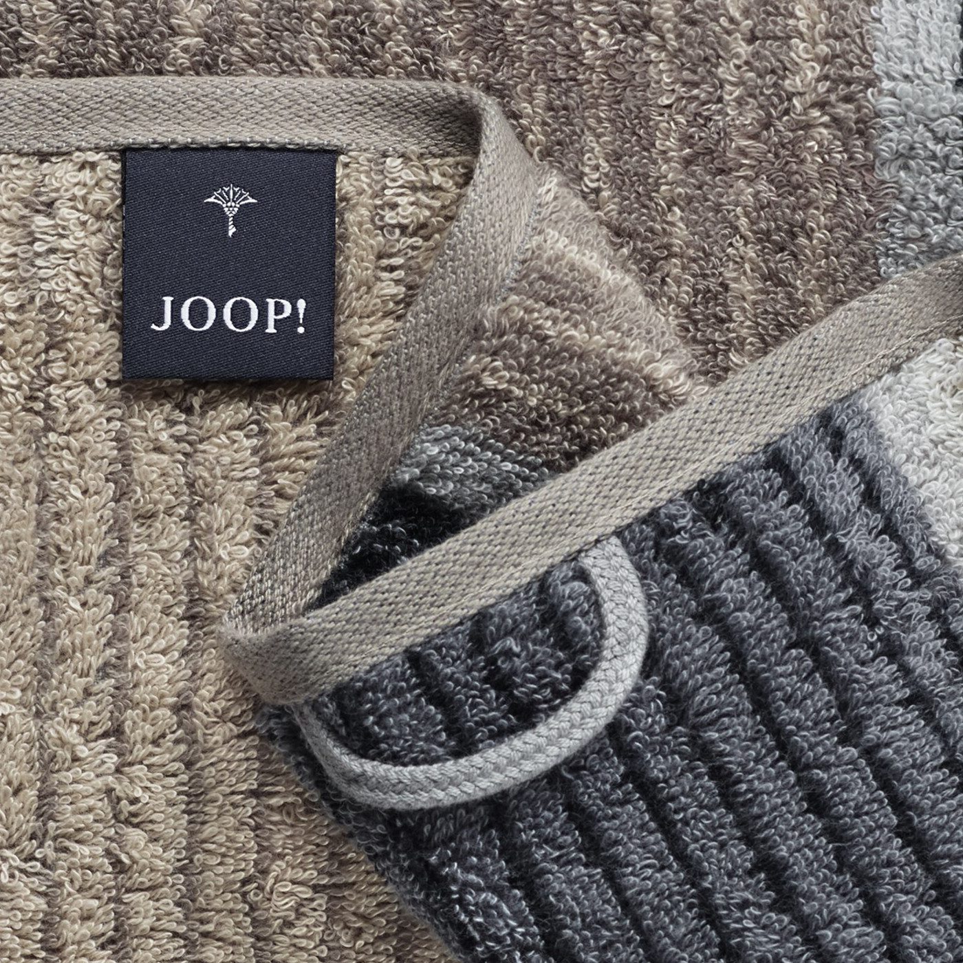 JOOP! Handtuch 2 Stück Joop! Frottier Gästetuch 1658-70 Lines Graphit 30x50 günstig online kaufen