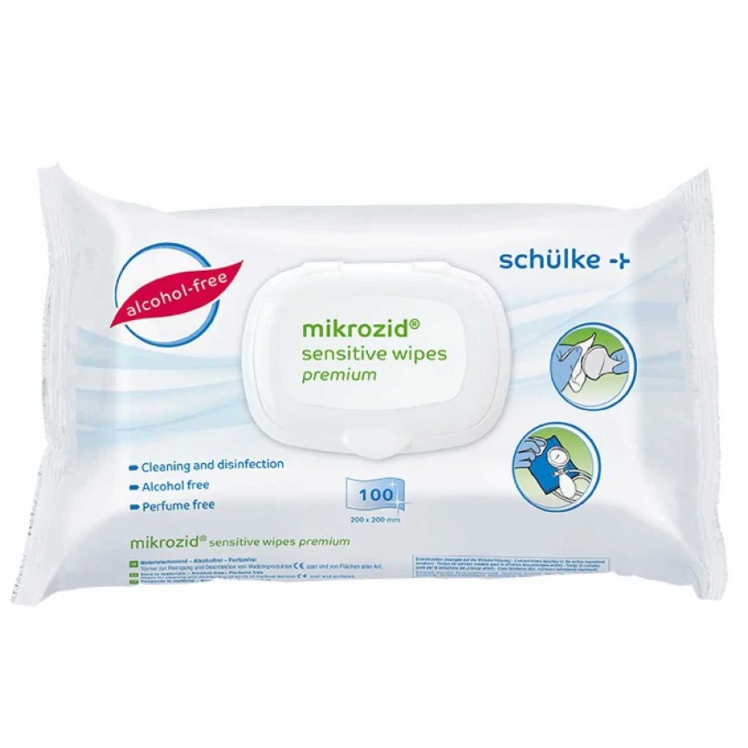 mikrozid Schülke mikrozid sensitive Wipes Premium 100 Tücher Oberflächen-Desinfektionsmittel