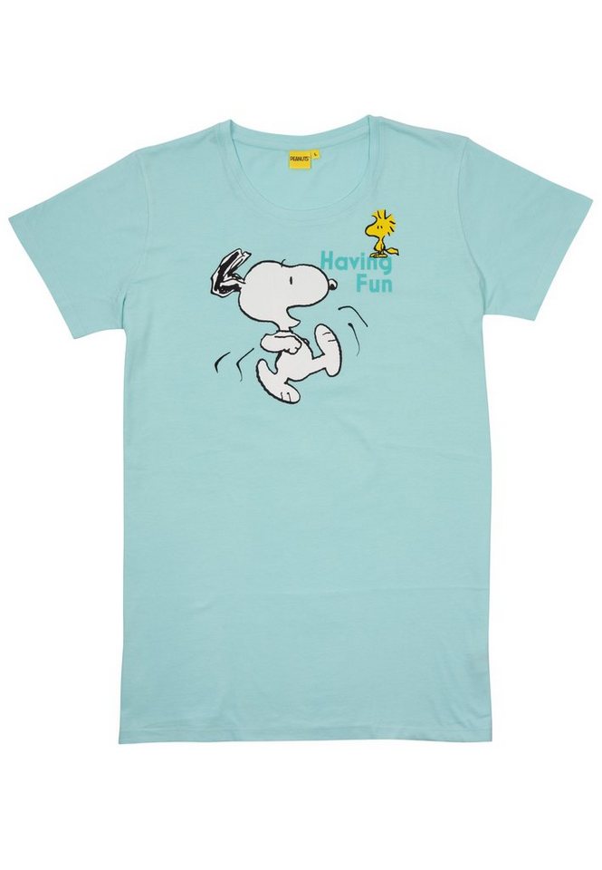 United Labels® Nachthemd The Peanuts Nachthemd Snoopy - Smile - Kurzarm  Oberteil