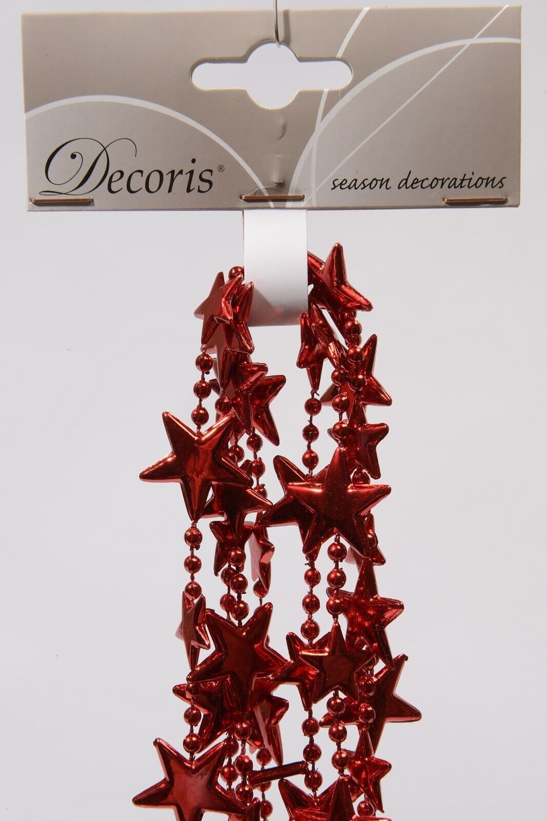 Kaemingk Гирлянда декоративная Perlenkette Band Girlande Sterne Kunststoff Длина 2,7 m rot