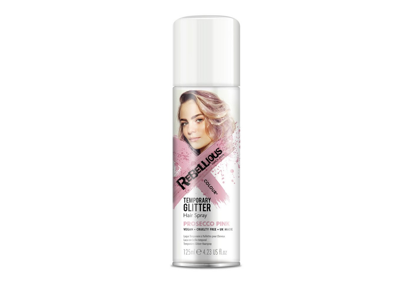 Orlob Haarfarbe Haarspray Glitzer Color Hair Spray farbiges Haar Sprühdose Farben, Vegan