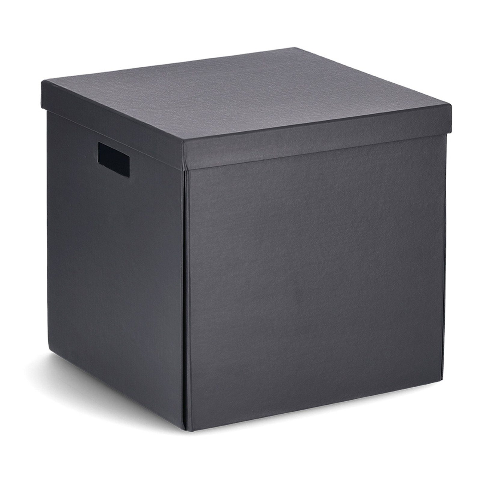 HTI-Living Aufbewahrungsbox Aufbewahrungsbox Karton 33,5x33x32 (Stück, 1 St., 1 Aufbewahrungsbox mit Deckel), Pappkarton faltbar schwarz
