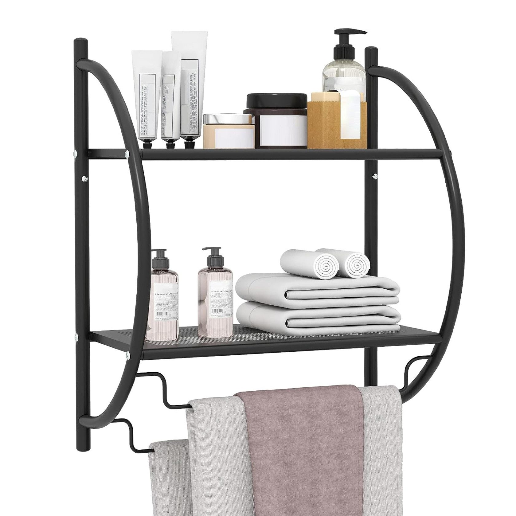 KOMFOTTEU Handtuchhalter Handtuchablage, Badezimmerständer, Badetuchstange, günstig online kaufen