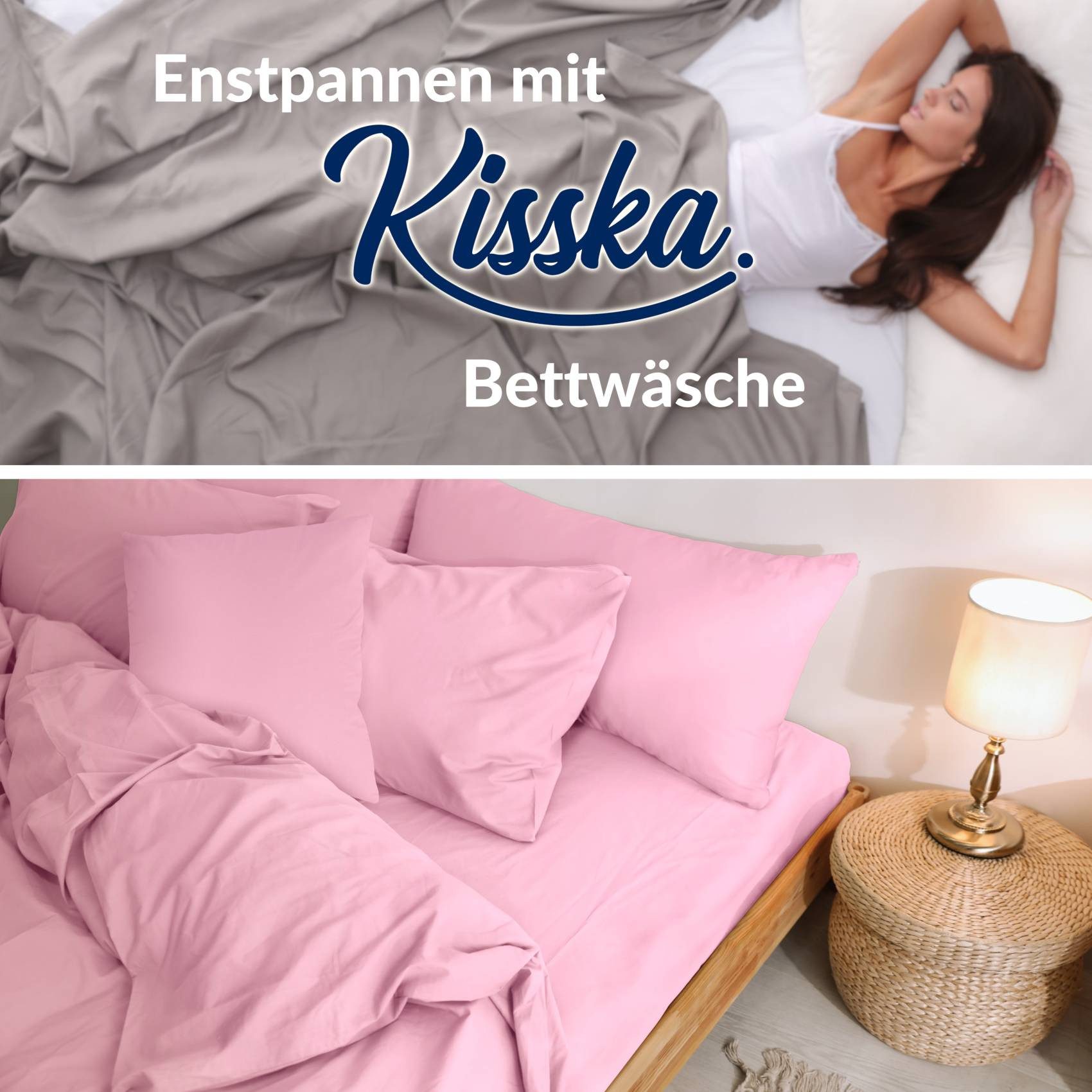 Kisska Kissenbezug LUNA Kissenüberzug Sofakissenbezug Kopfkissenbezug, (1 S günstig online kaufen