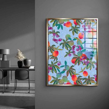 DOTCOMCANVAS® Acrylglasbild Exotic Fruits - Acrylglas, Acrylglasbild Exotic Fruits Früchte blau Küche Esszimmer Wandbild