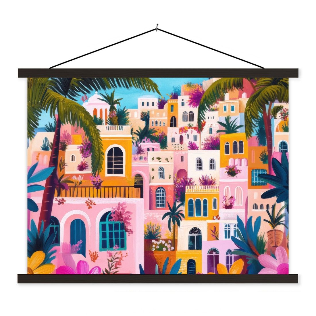 MuchoWow Poster Bunt - Rosa - günstig online kaufen