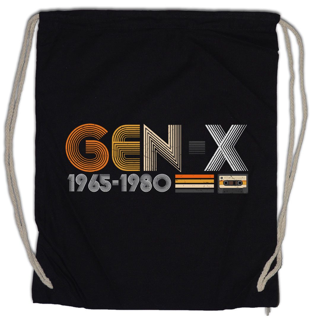 Turnbeutel Gen-X Turnbeutel Generation X Retro Vintage MC VHS 70s 80s Tape