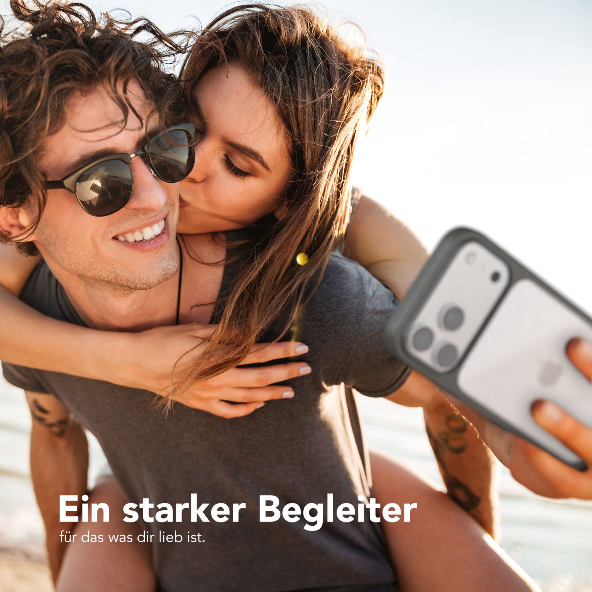 EAZY CASE Handyhülle Bumper Case für Apple iPhone 17 Pro Max 6,9 Zoll, Schutzhülle mit Kameraschutz transparent stoßfestes Backcover Grau