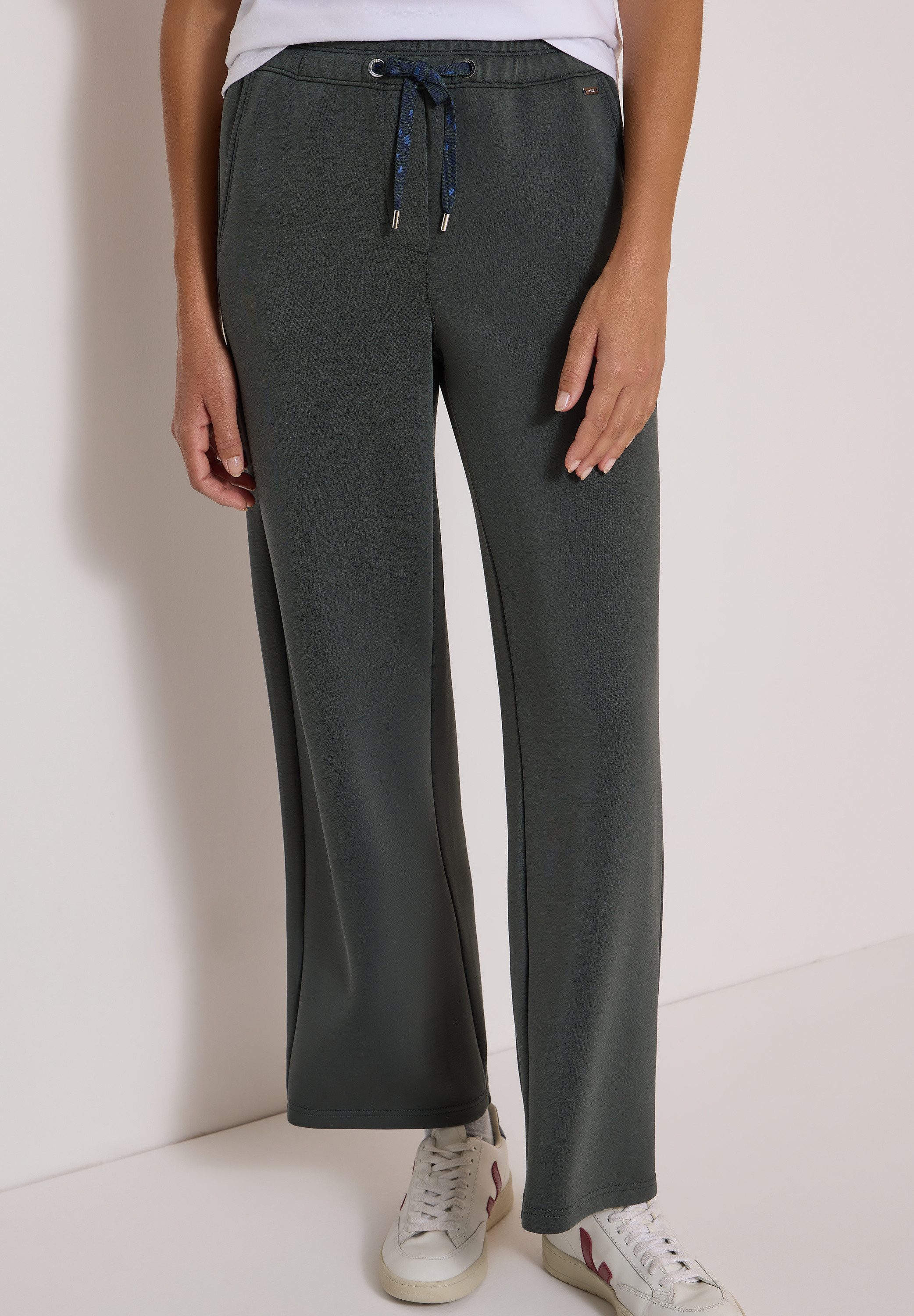 CECIL Stoffhose Style Neele Elastikbund, Viskosemix, seidiger Glanz