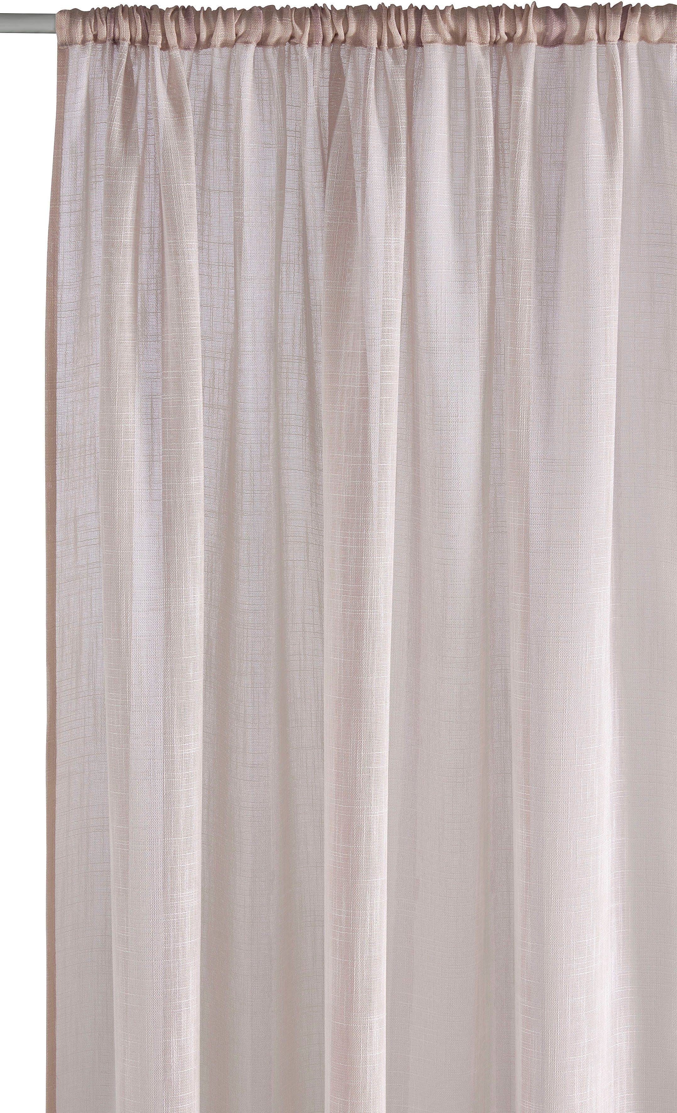 LeGer Home by Lena Gercke Gardine Zayla (1 St), Stangendurchzug, halbtransparent, Leinenoptik, Längsstreifen, Stangendurchzug, leichtes Material – Bild 3 von 5