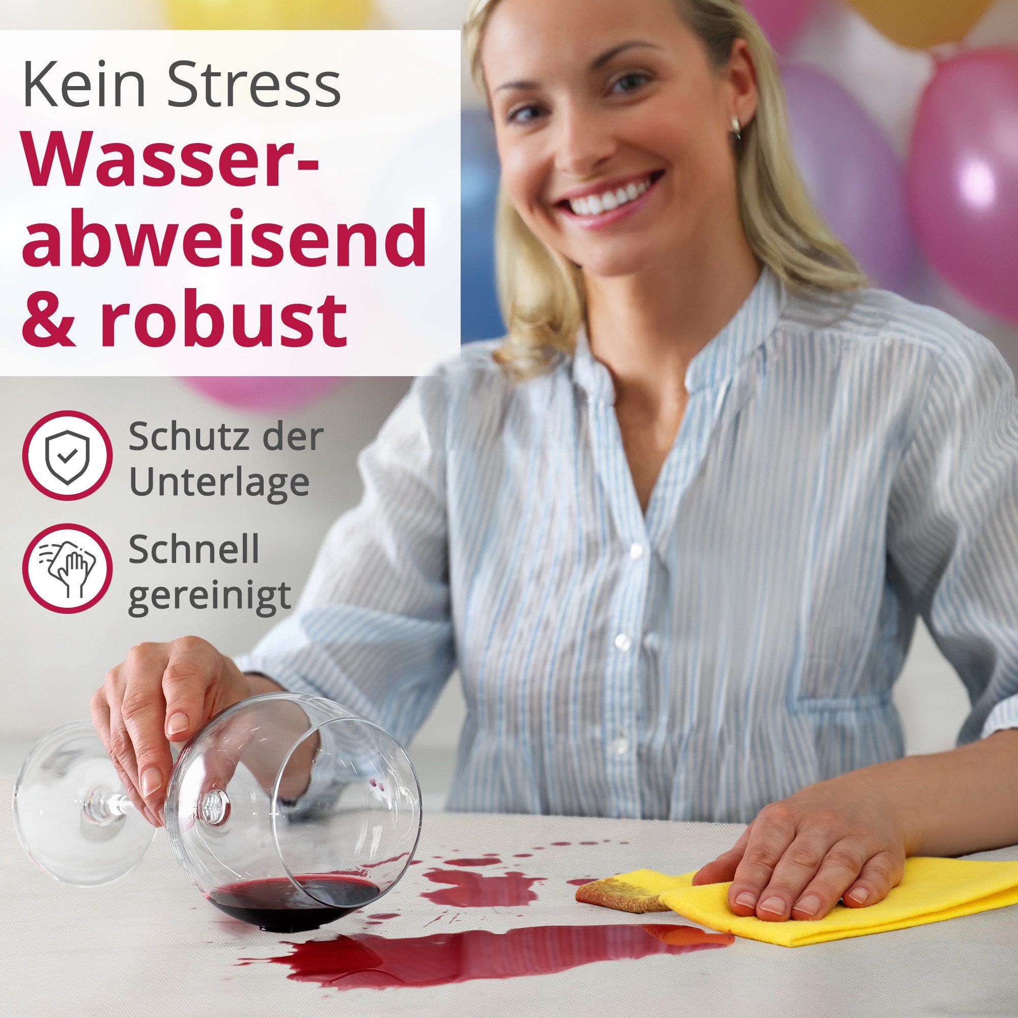 DecoHomeTextil Heimtextilmanufaktur Tischdecke Rolle Vliesstoff Tischläufer Vlies wasserabweisend – Bild 2 von 5