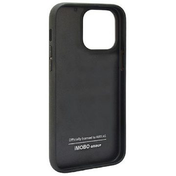 Audi Handyhülle original Case iPhone 14 Pro Carbon Optik schwarz rot 6,1 Zoll, Kantenschutz