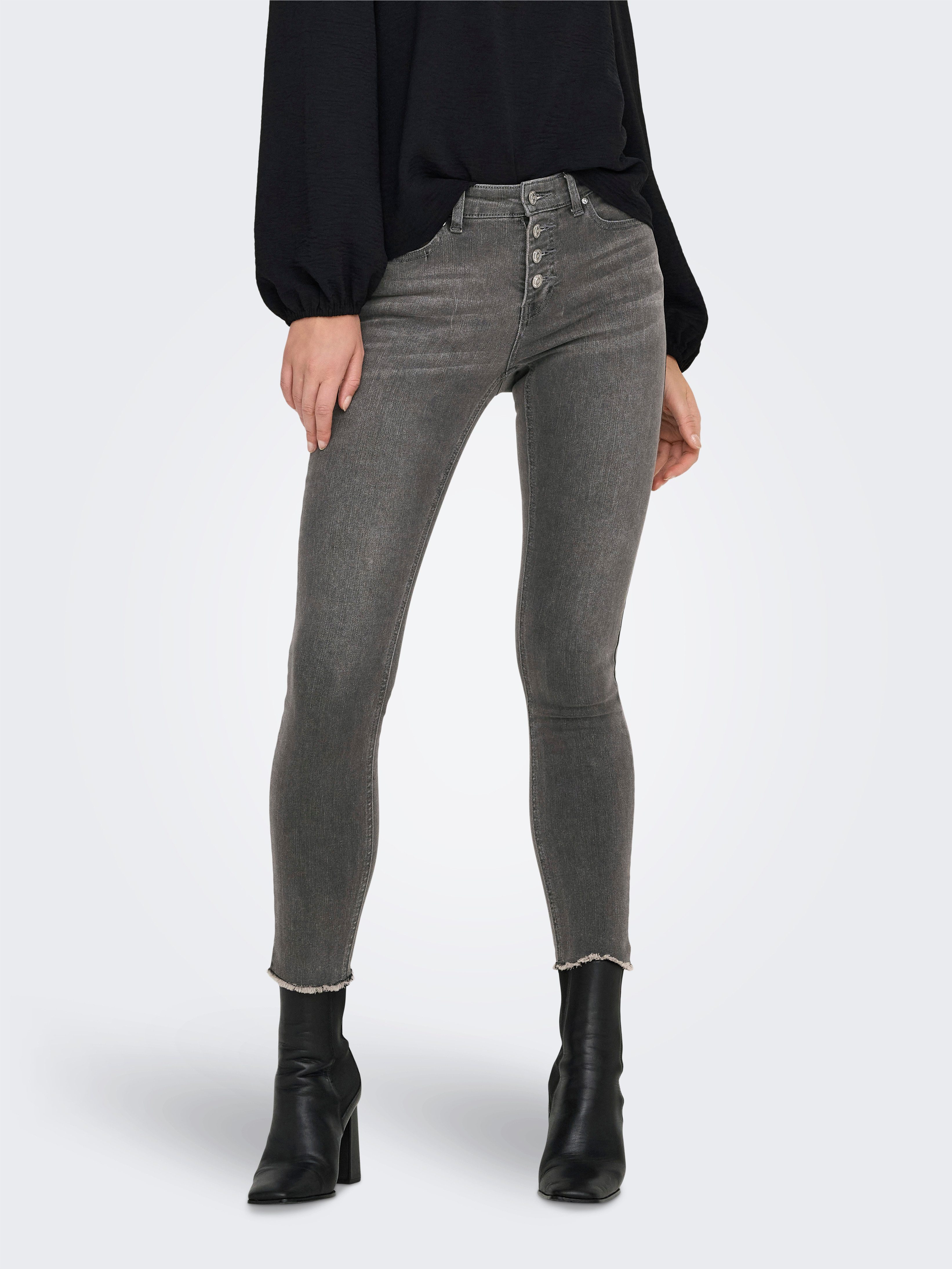 Skinny-fit-Jeans ONLMIA MID WAIST BUTTON SK RW ANK BOX