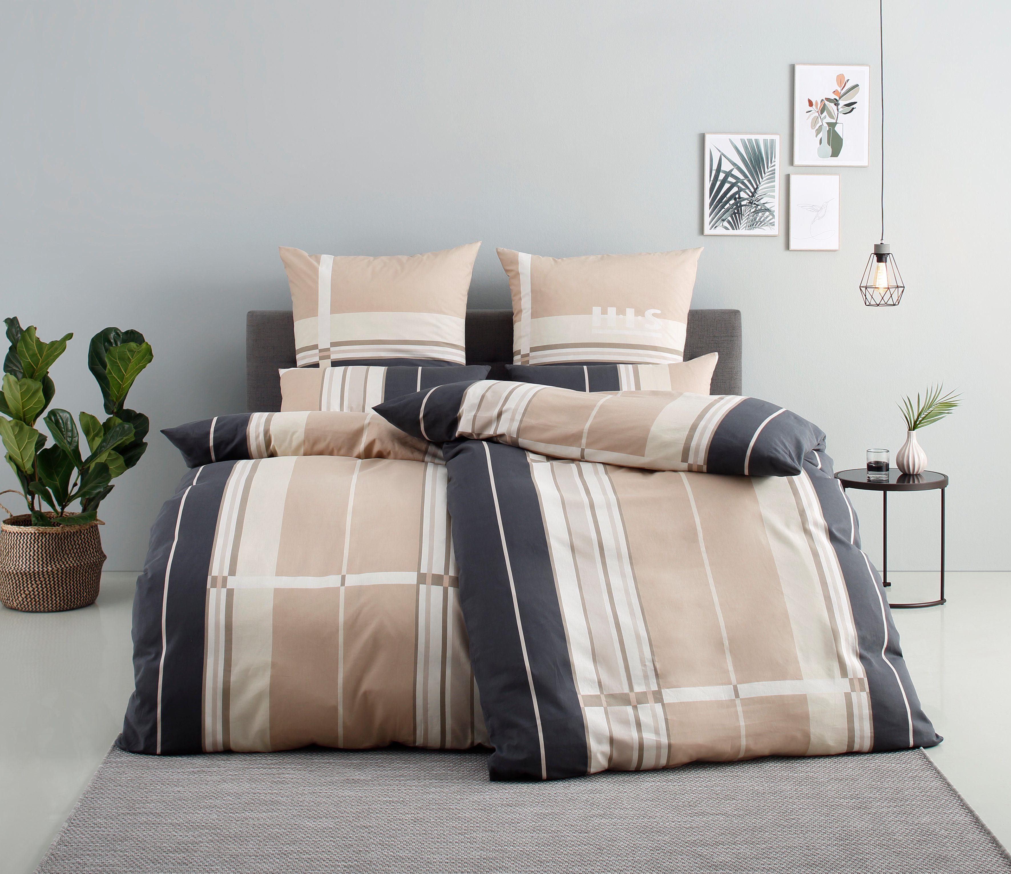 H.I.S Bettwäsche Golfi in Gr. 135x200 oder 155x220 cm, Biber, 2 teilig, Bet günstig online kaufen