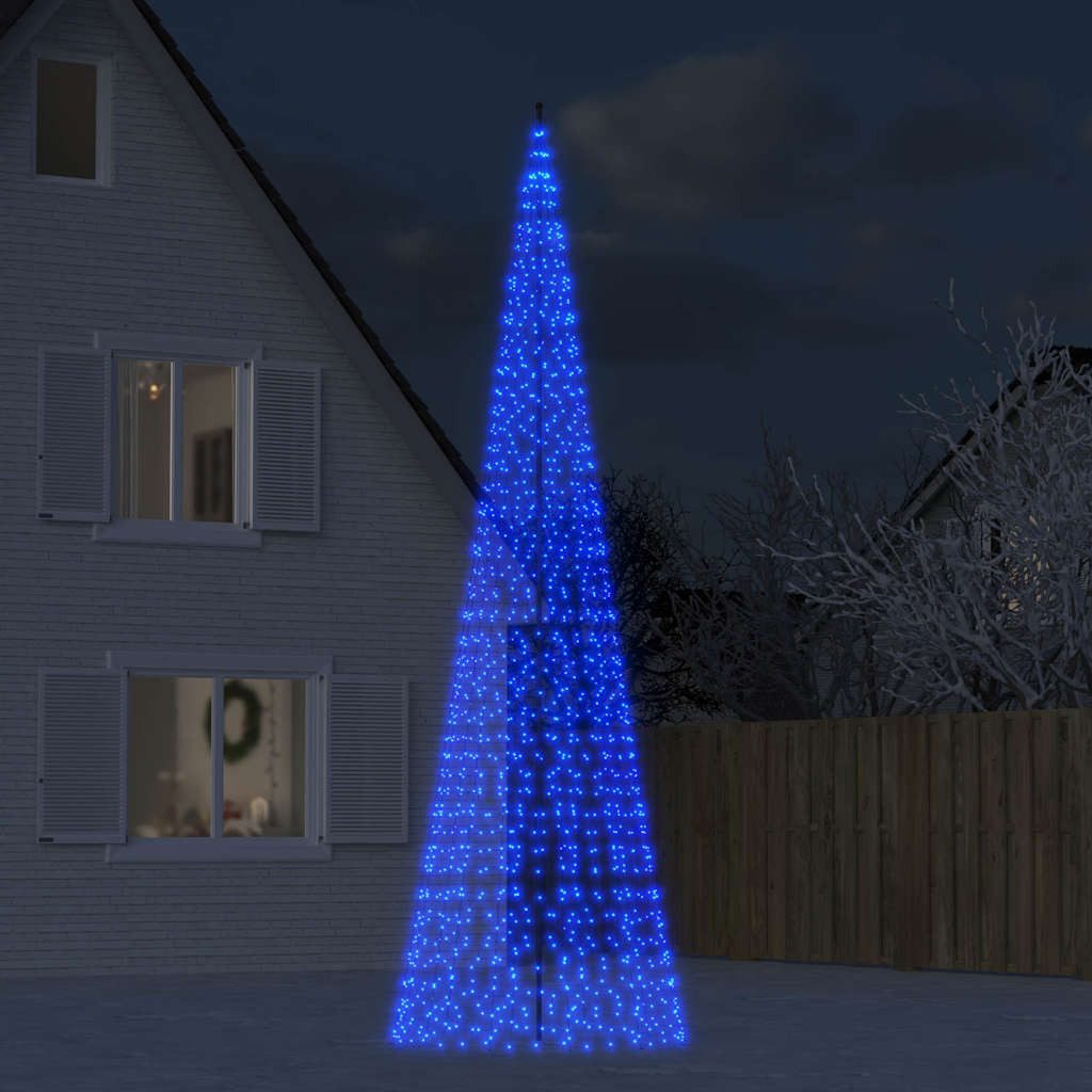 vidaXL Künstlicher Weihnachtsbaum LED-Weihnachtsbaum 1534 LEDs Blau 500 cm