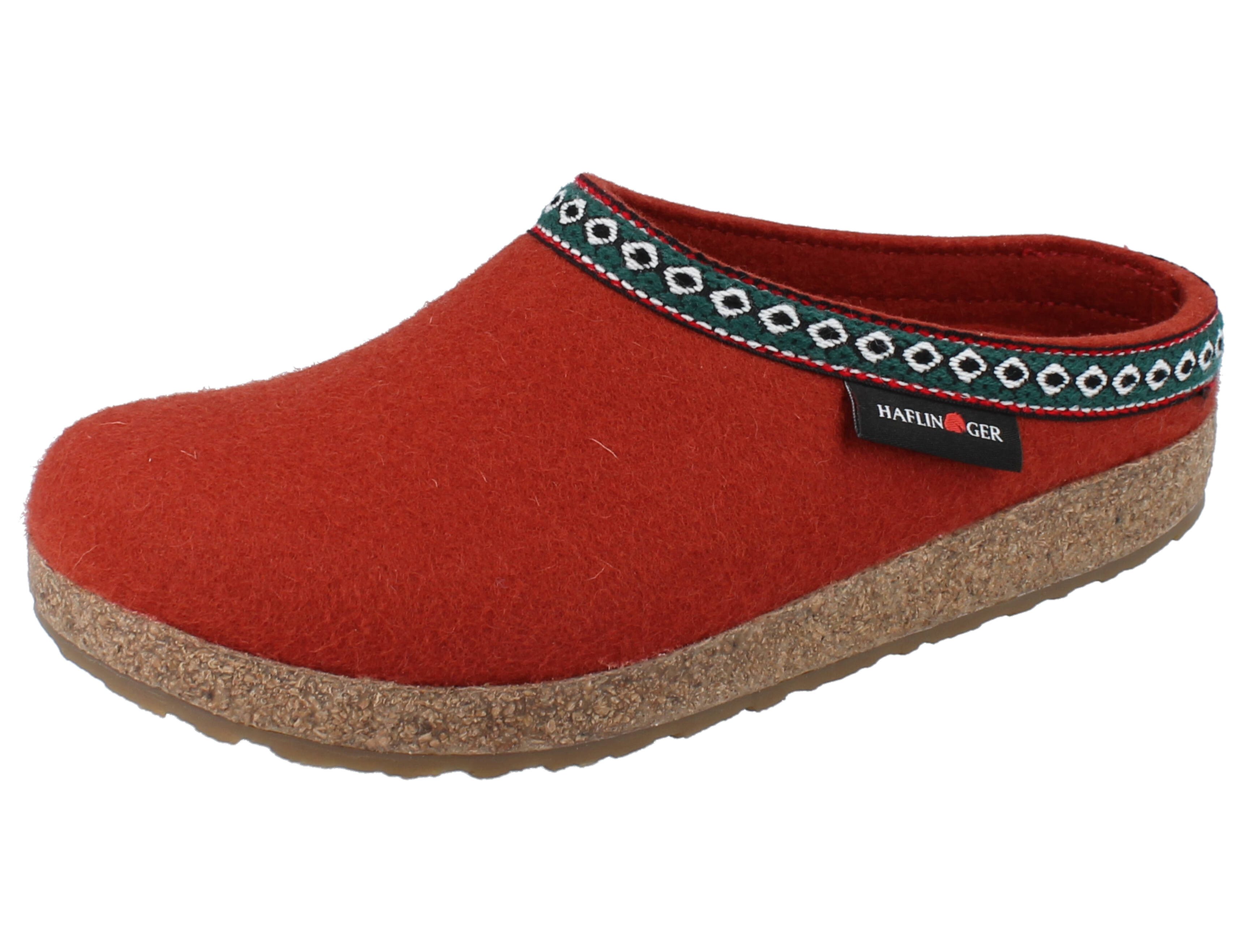 Haflinger HAFLINGER Grizzly Franzl terracotta/Wollfilz - Größe: 41 Clog