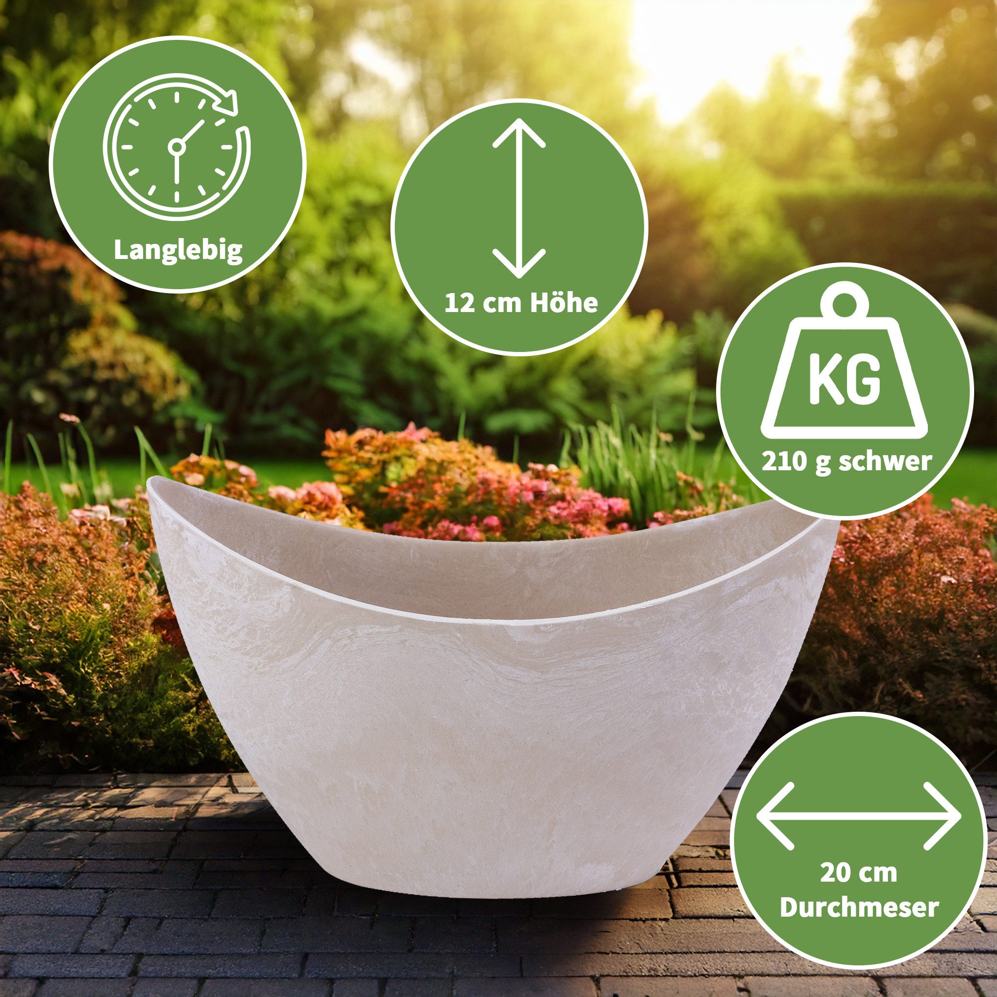 matches21 HOME & HOBBY Blumentopf Hohe günstig online kaufen