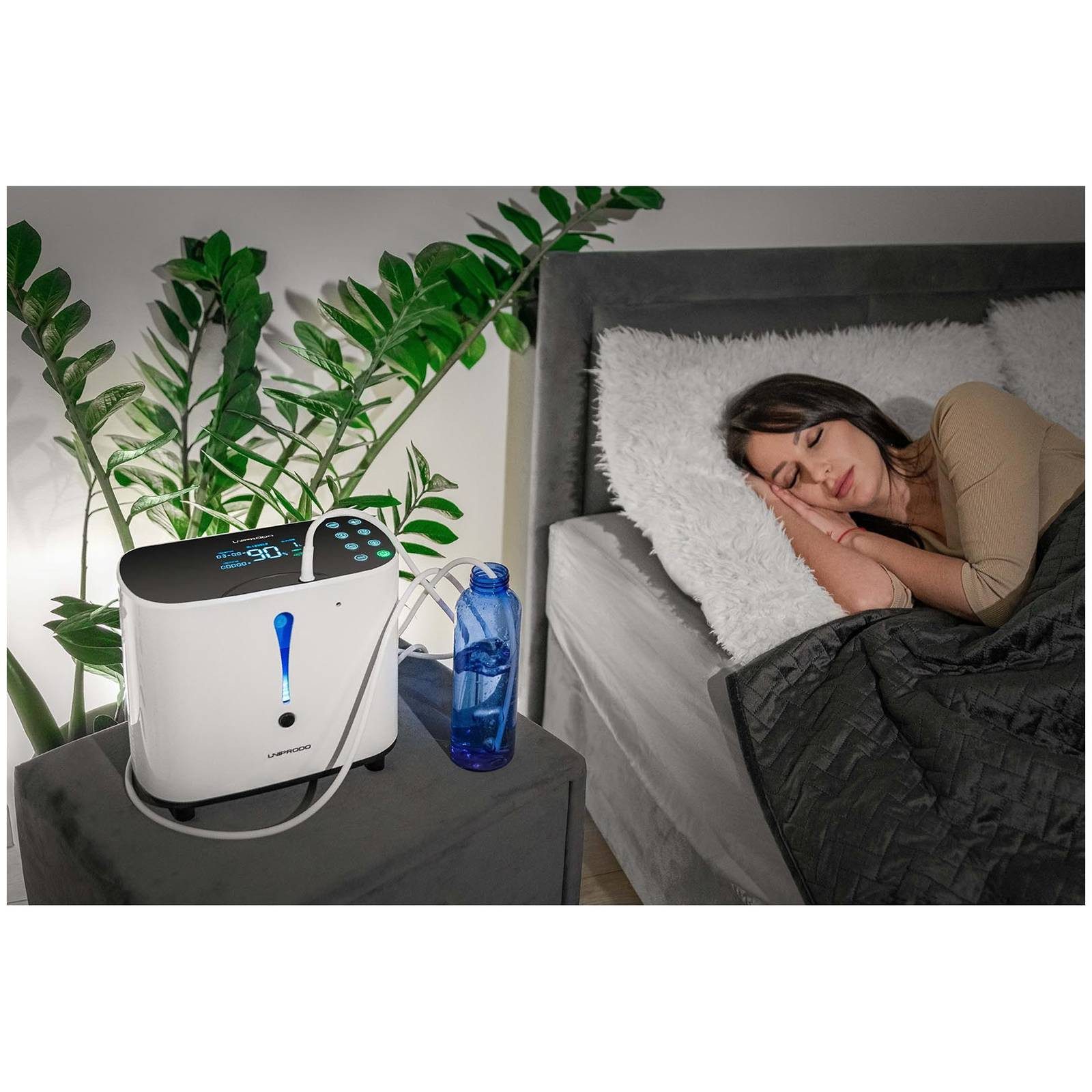 Uniprodo Luftreiniger Sauerstoffgerät Sauerstoffkonzentrator o2-Konzentrator für Zuhause 90%