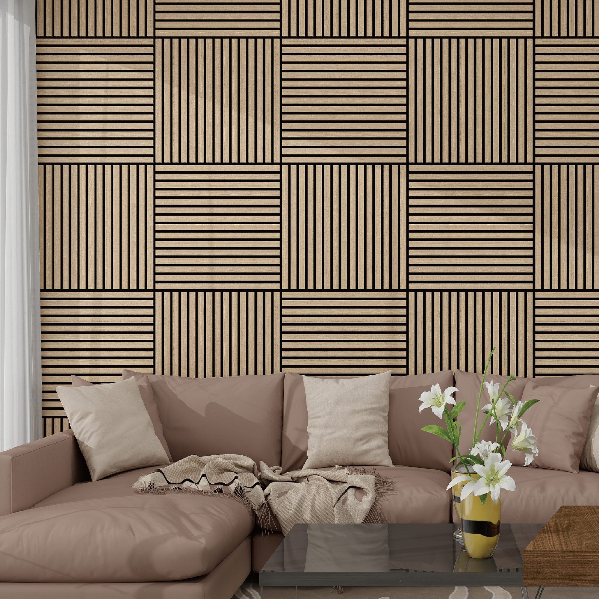 neu.holz 3D Wandpaneel, BxL: 60x60 cm, günstig online kaufen