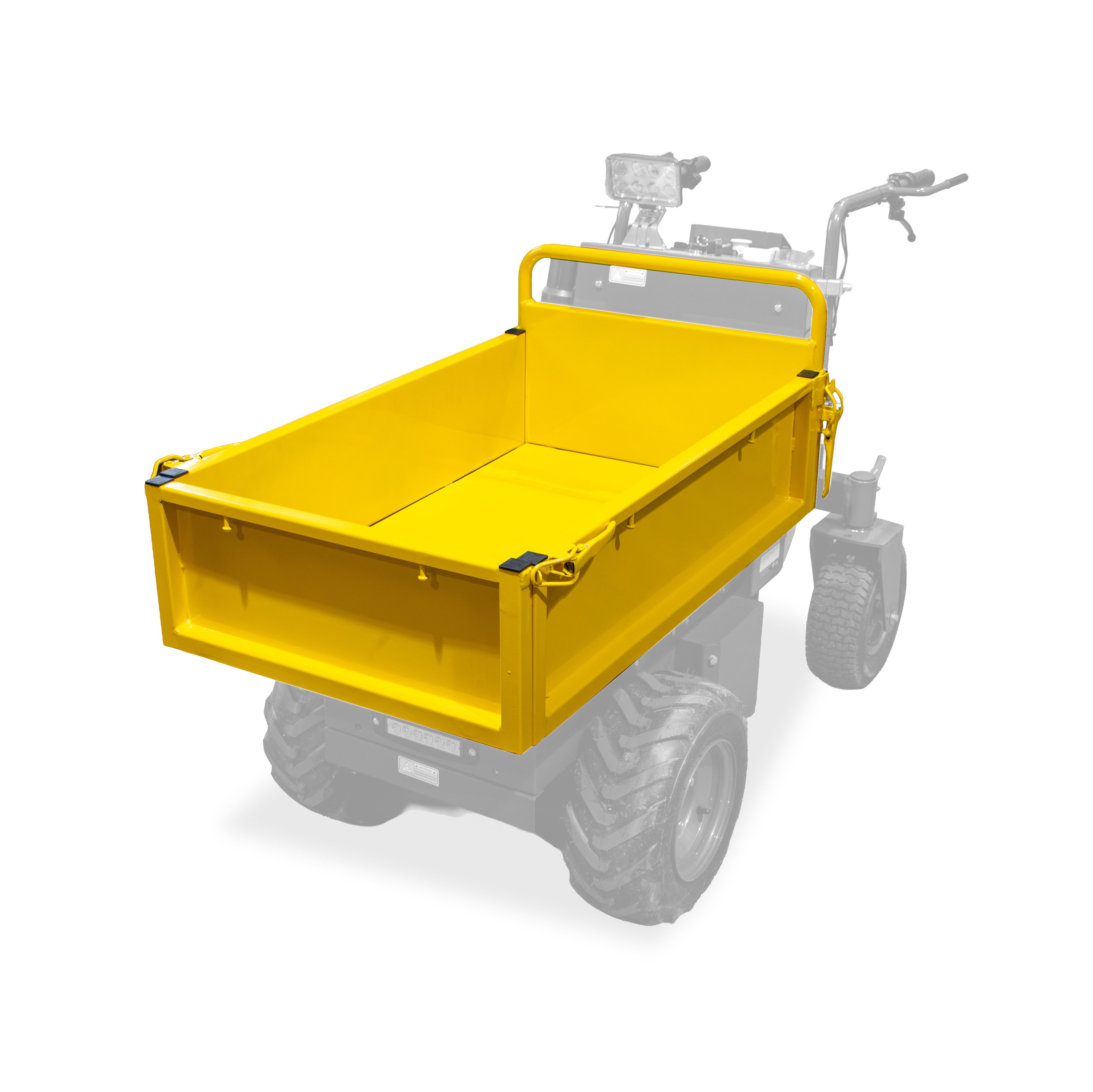 BAMATO Motorschubkarre - Aufsatz mit ausziehb. Bordwänden für Mini Transporter MTR-500REPRO, 1-tlg., Bordwandaufsatz, hydraulisch kippbar