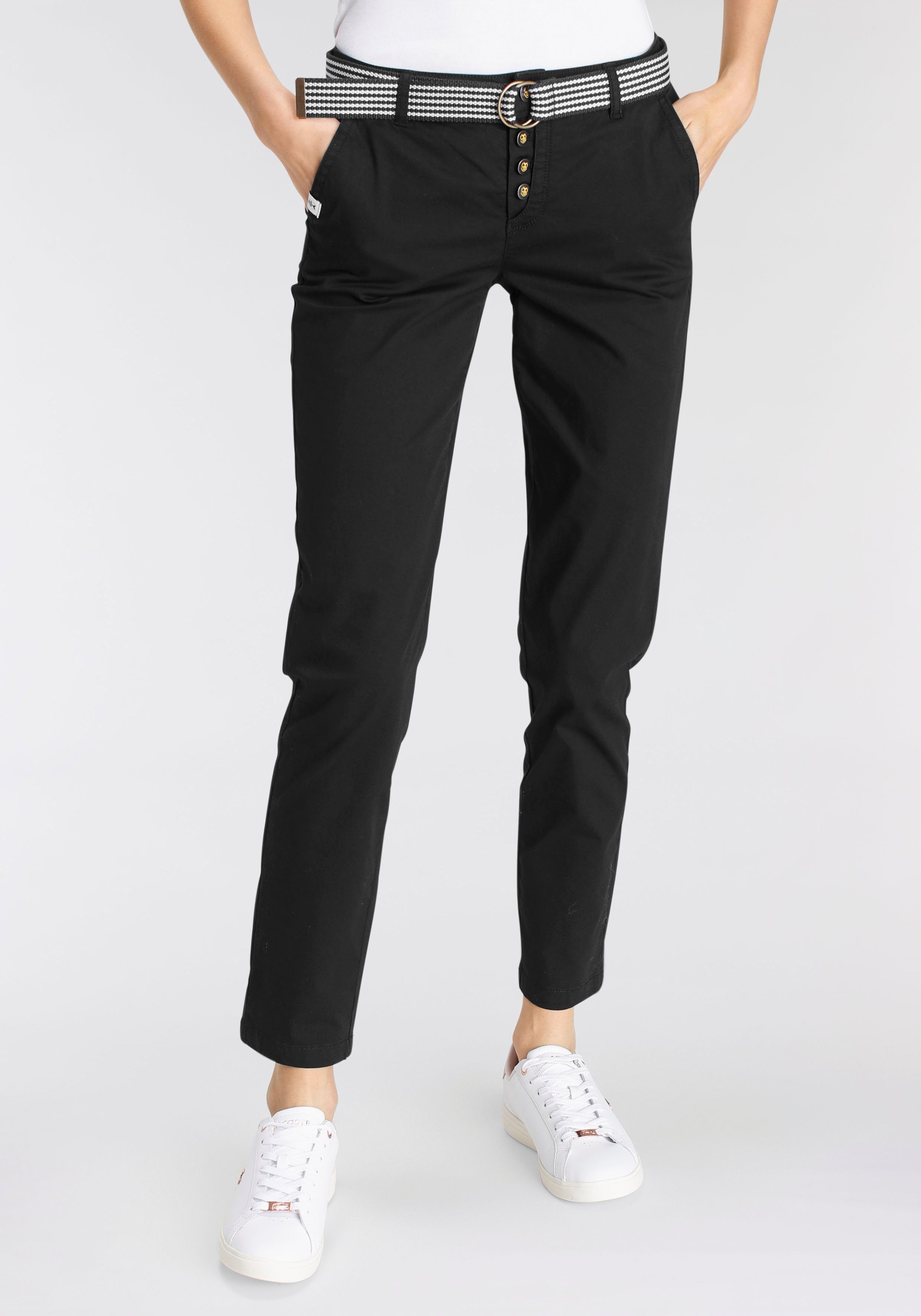 DELMAO Chinohose (Set, 2-tlg., mit Gürtel) günstig online kaufen