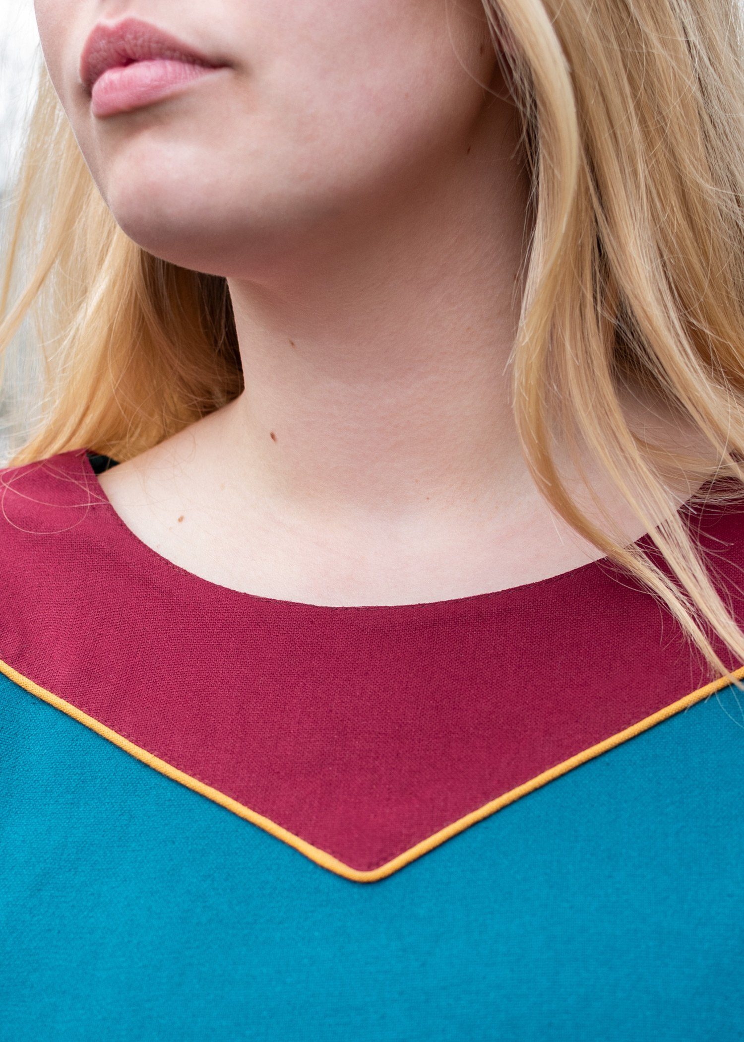 Battle Merchant Ritter-Kostüm Mittelalterkleid Gesine aus Canvas, petrol XL