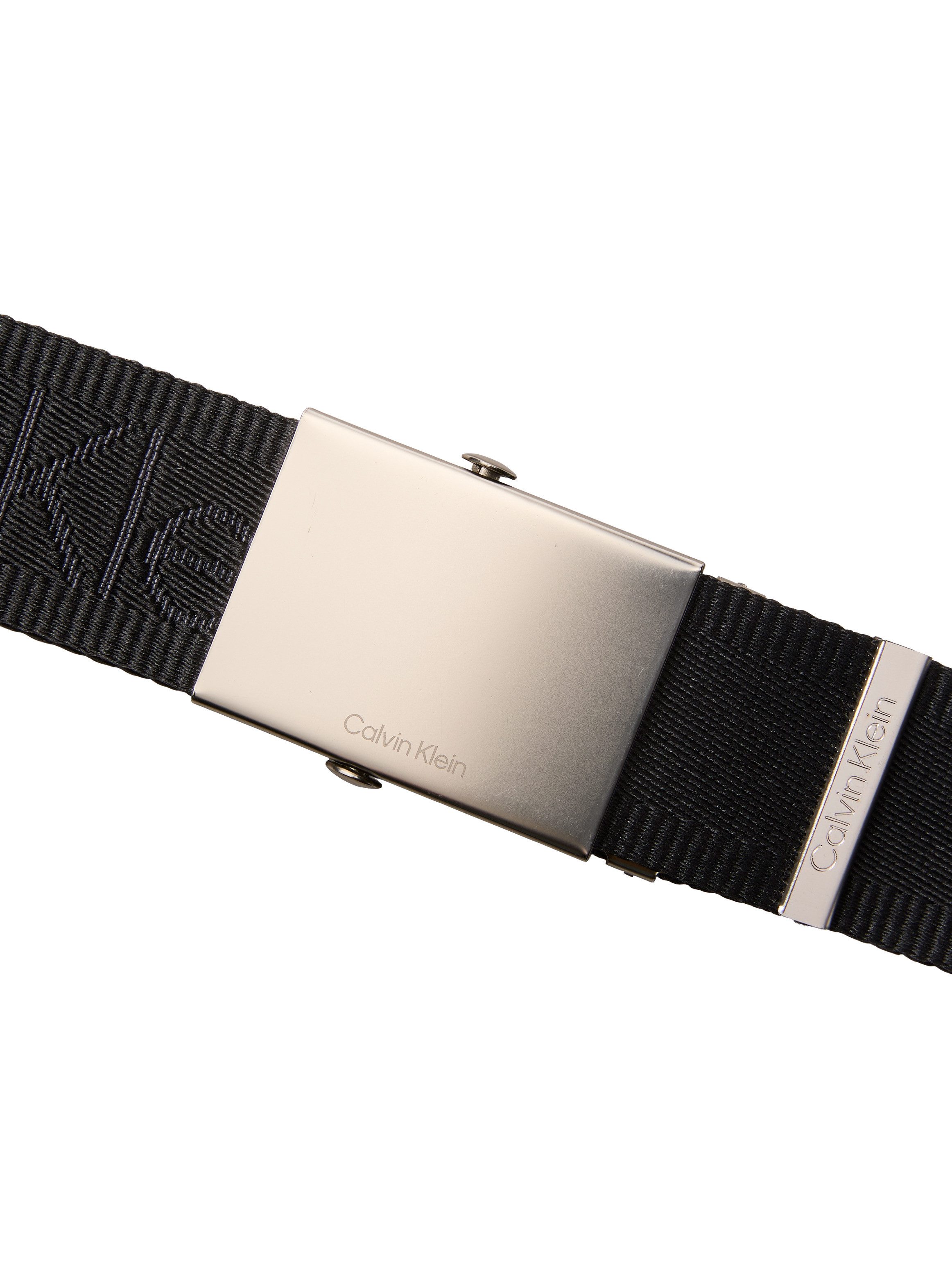 Calvin Klein Jeans Stoffgürtel LOGO WEBBING PLAQUE 38MM FIXED Größenverstellbar mit Metallschließe – Bild 4 von 5