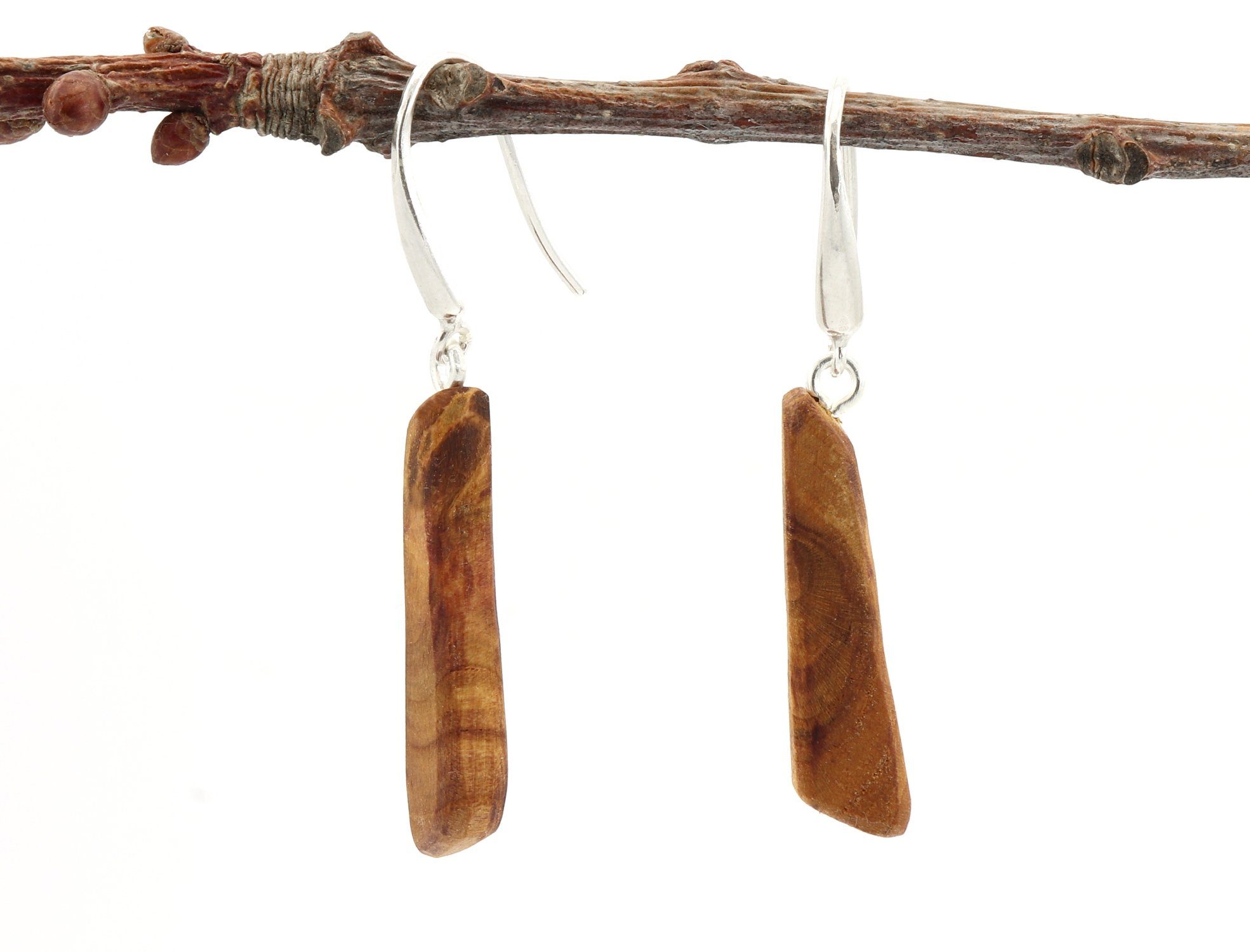 NaturSchatulle Paar Ohrhänger Pflaume Stab (Holzschmuck, günstig online kaufen