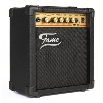 FAME Verstärker (MA-15 Verstärker, E-Gitarrenverstärker, 15 Watt)