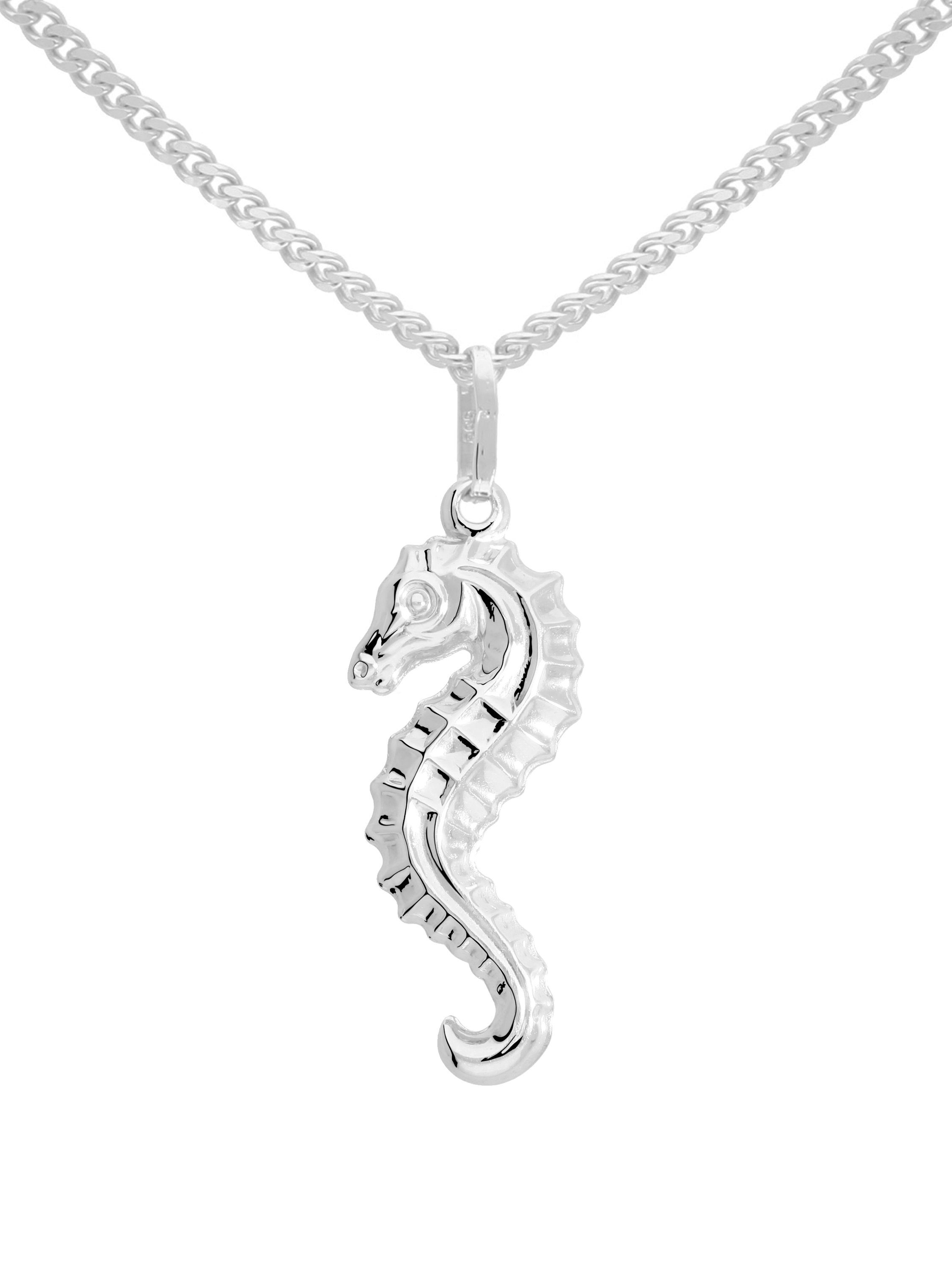 My Gold Kettenanhänger Damen & Mädchen Seepferdchen Sterling Silber 925 (Set, 1-tlg., inkl. Schmuckbox), Geschenke