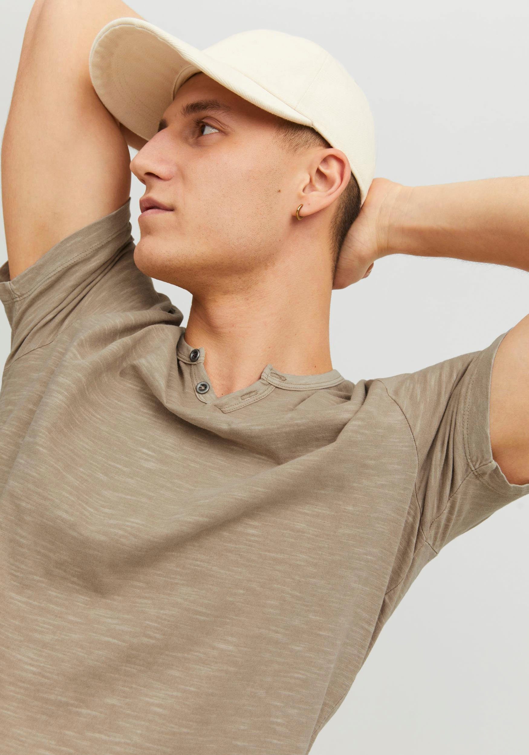 Jack & Jones T-Shirt JJESPLIT NECK günstig online kaufen